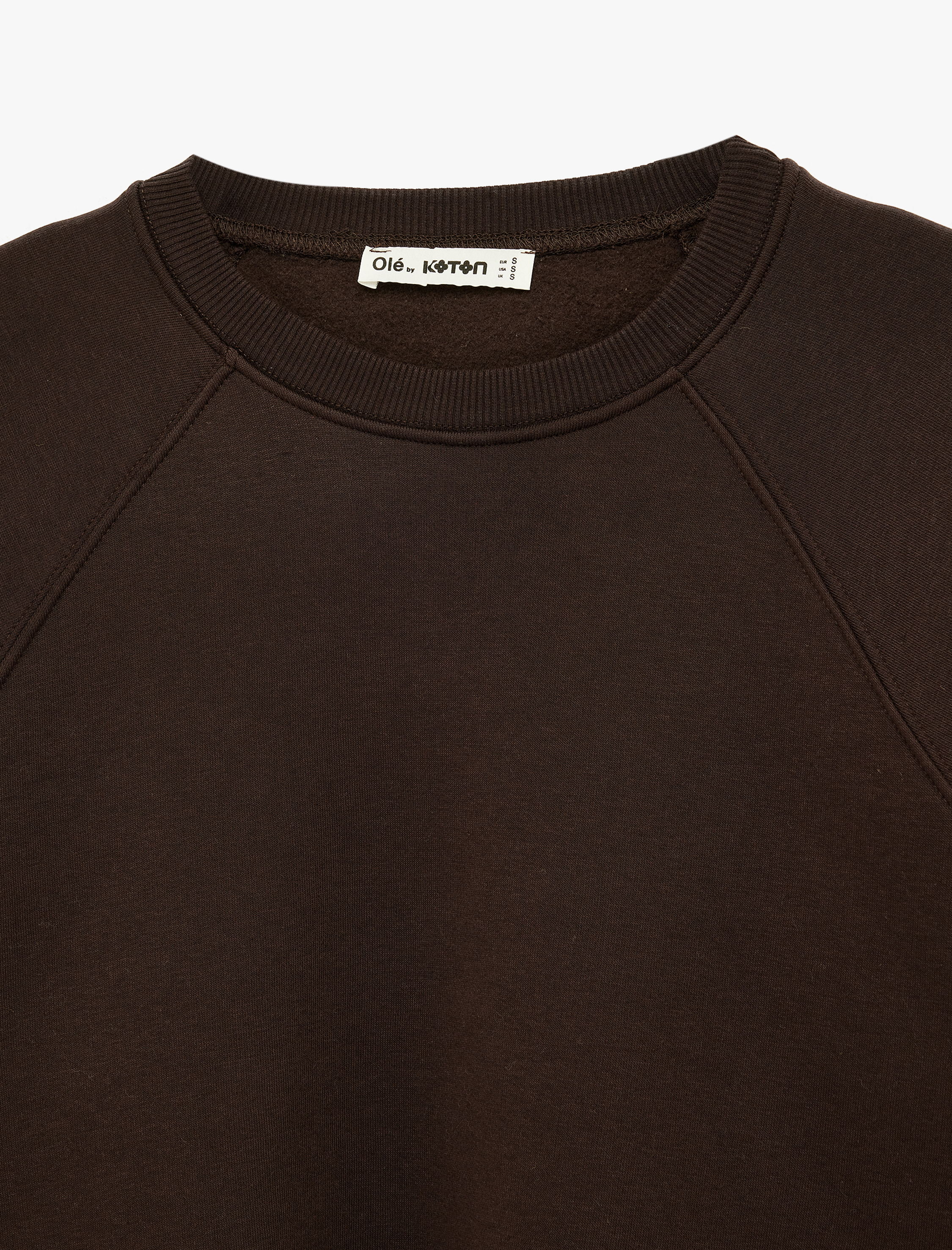   Dantel Detaylı Uzun Kollu Bisiklet Yaka Oversize Sweatshirt