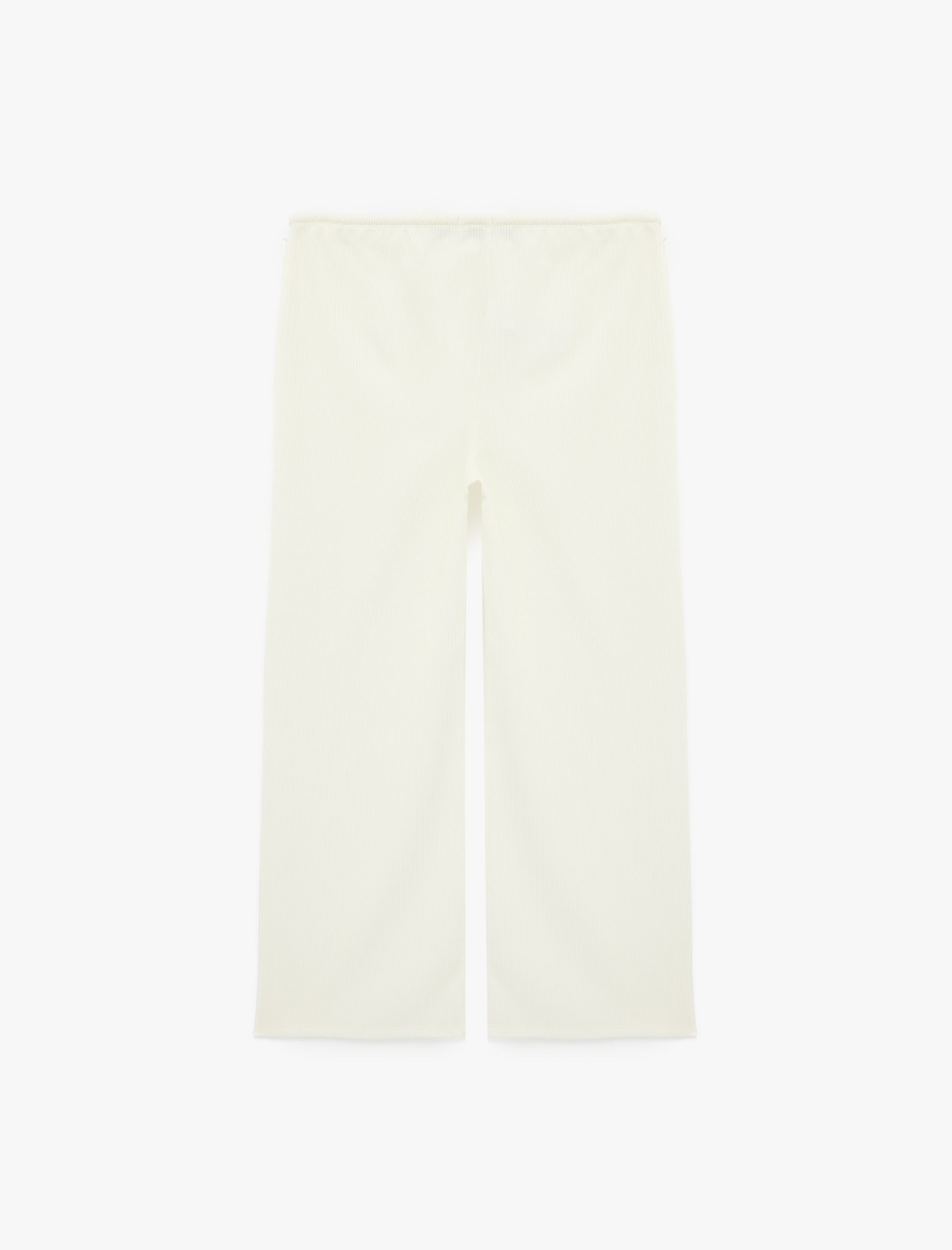   Bürümcük Kumaş Beli Bağcıklı Geniş Paça Bol Pantolon