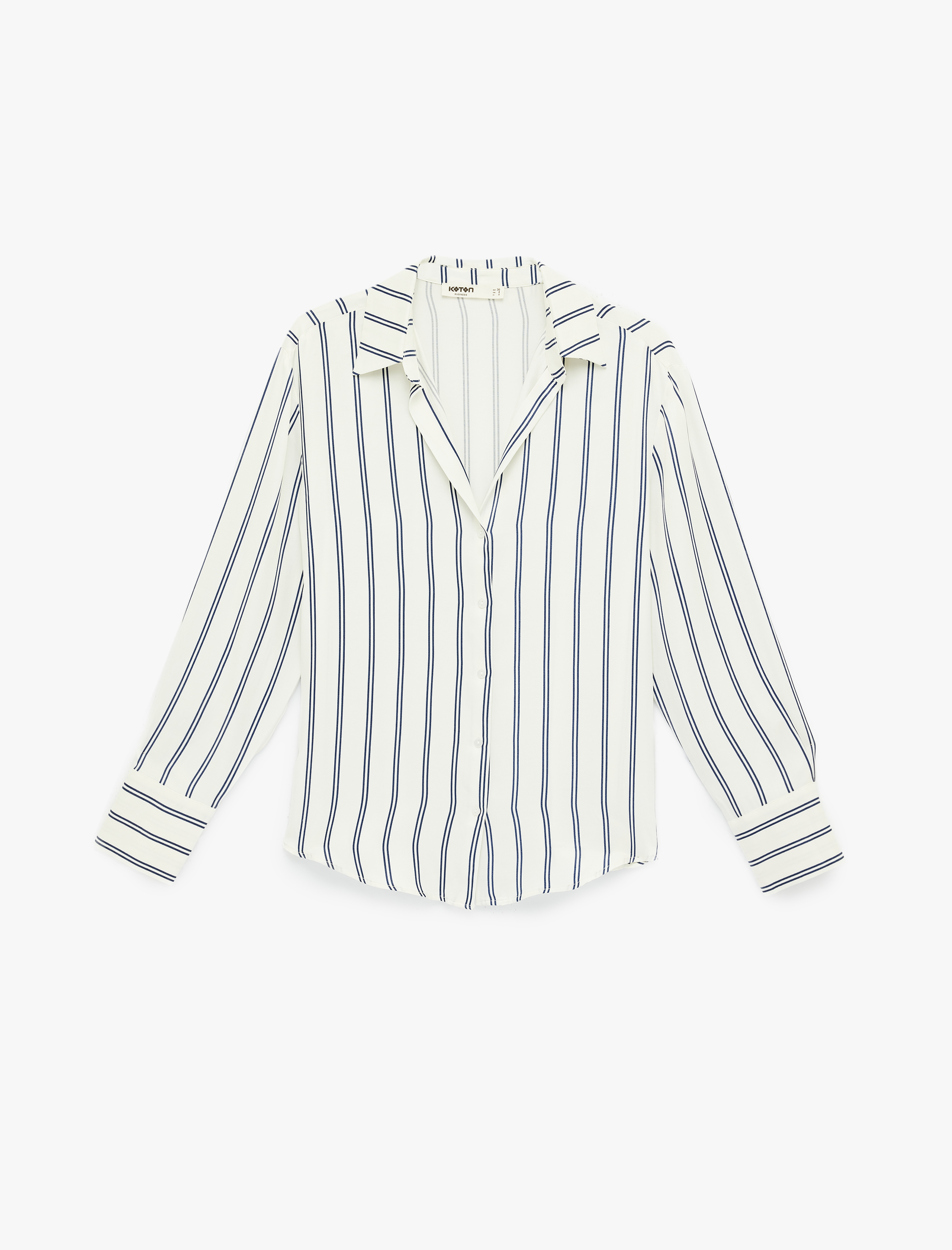   Rahat Kalıp Düğmeli Klasik Yaka Uzun Kollu Viskon Gömlek