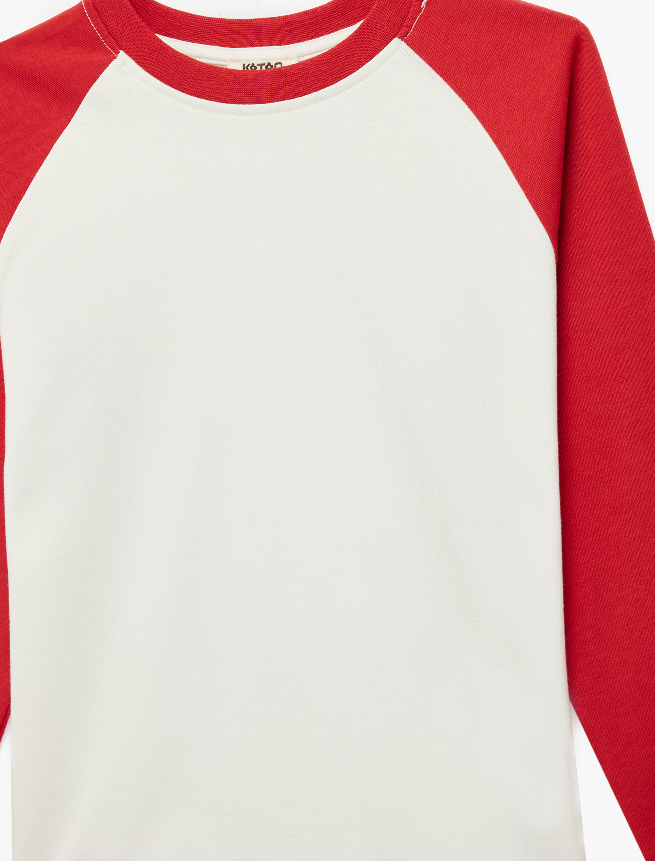  Erkek Çocuk Pamuklu Renk Bloklu Uzun Kollu Bisiklet Yaka Tişört