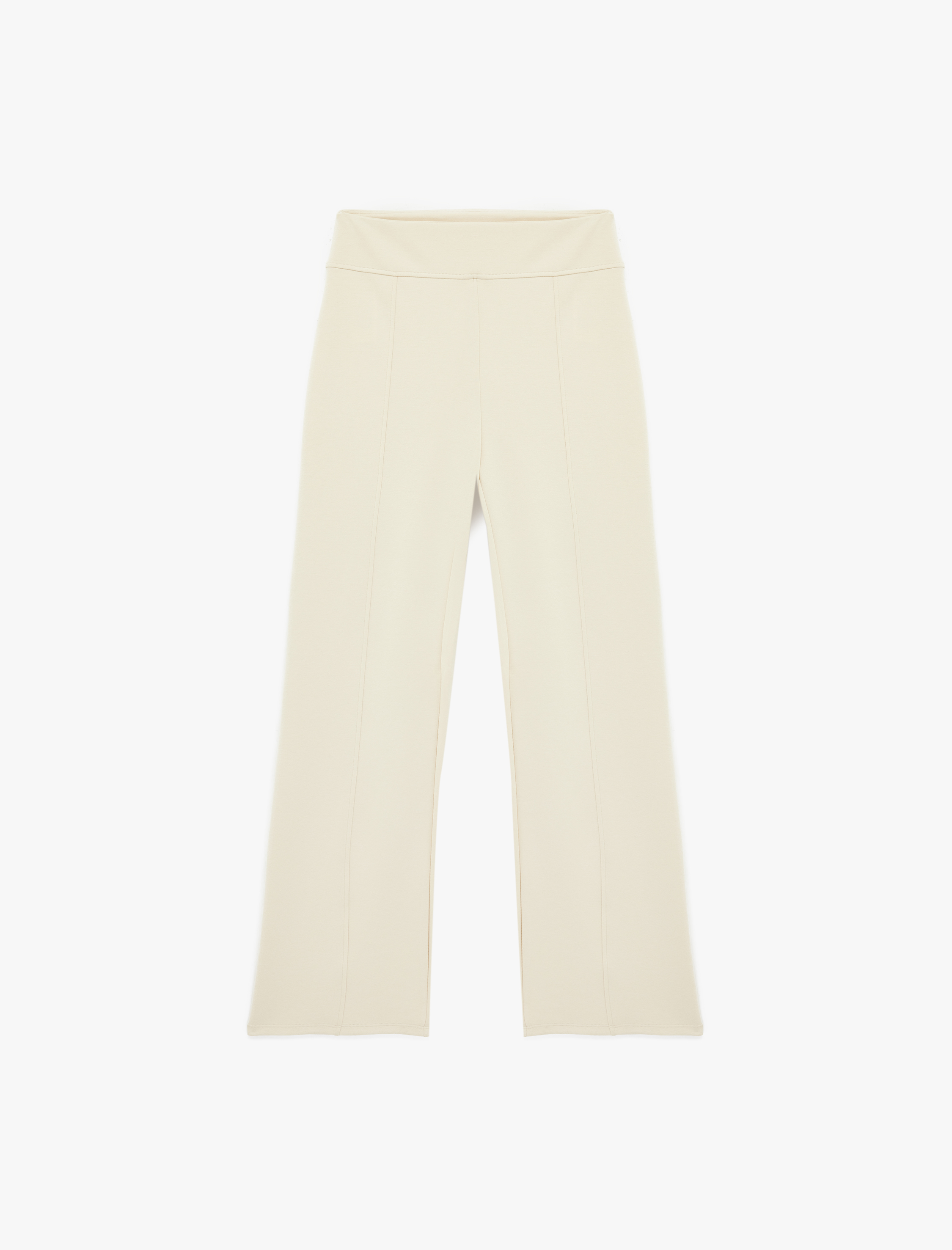   Modal Kumaş Geniş Paça Nervürlü Pantolon