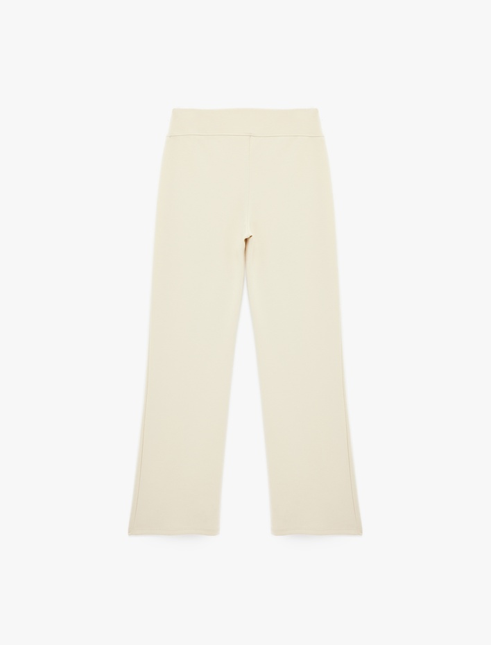  Modal Kumaş Geniş Paça Nervürlü Pantolon