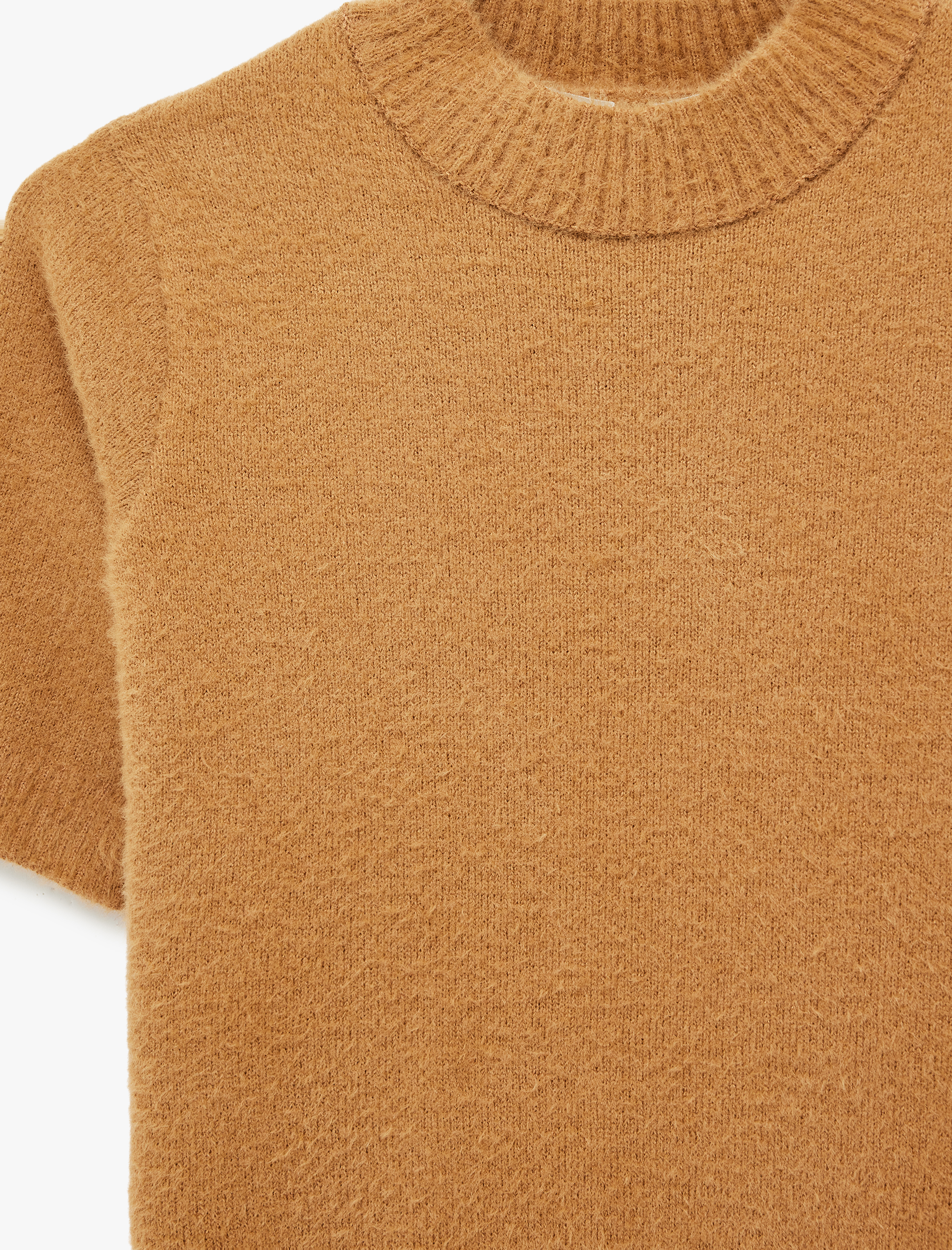   Regular Fit Kısa Kollu Dik Yaka Triko Kazak