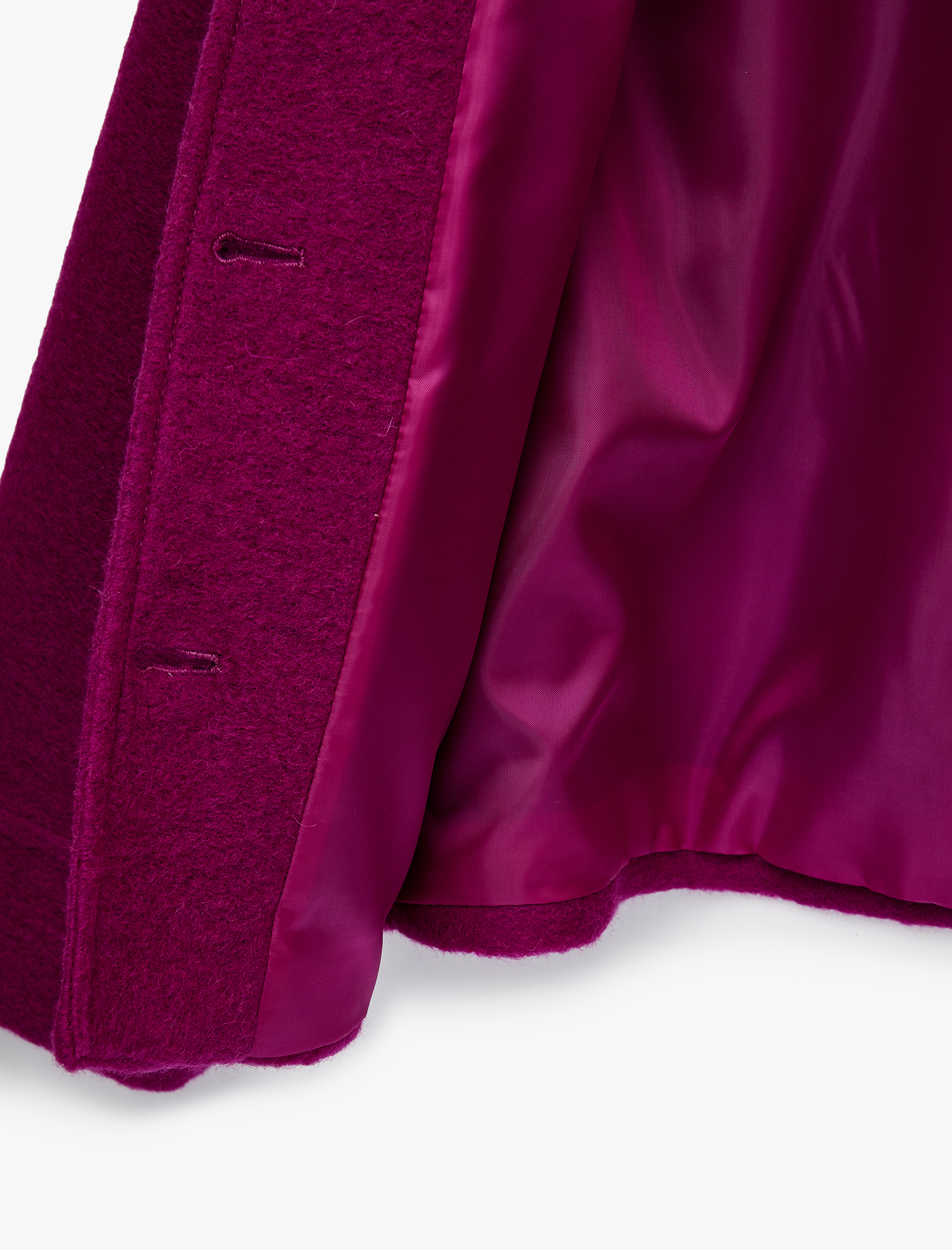   Cepli Uzun Kollu Oversize Crop Kaşe Ceket