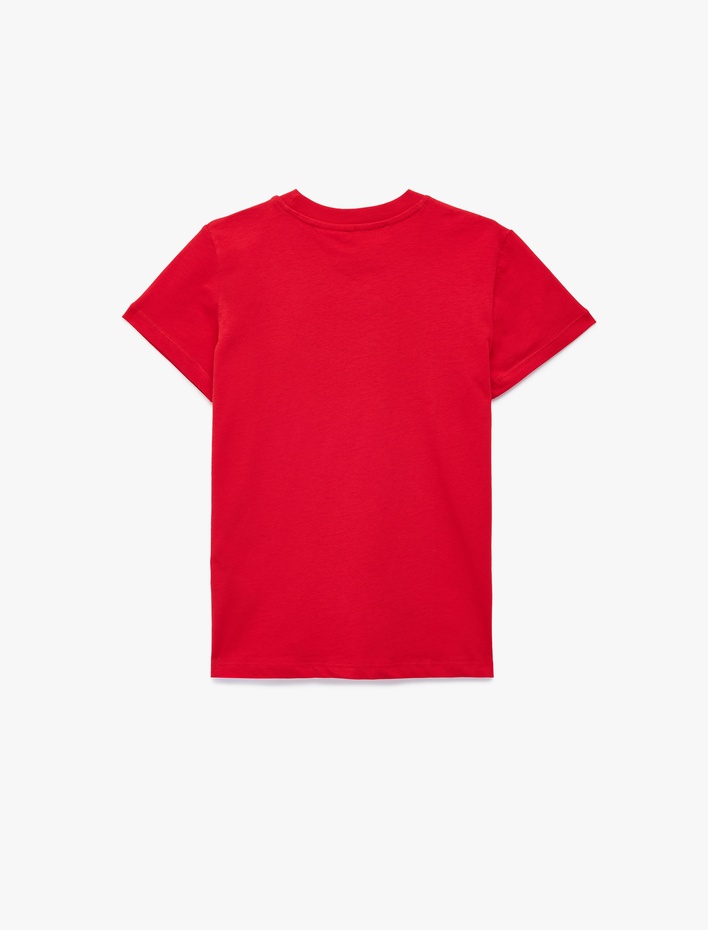 Erkek Çocuk Kısa Kollu Bisiklet Yaka Lisanslı Marvel Baskılı Pamuklu Tişört