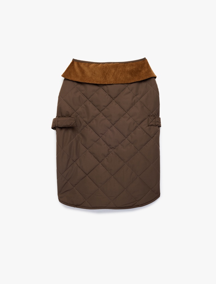  Koton X Sibil Çetinkaya - Kolsuz Bisiklet Yaka Kapitoneli Köpek Ceketi