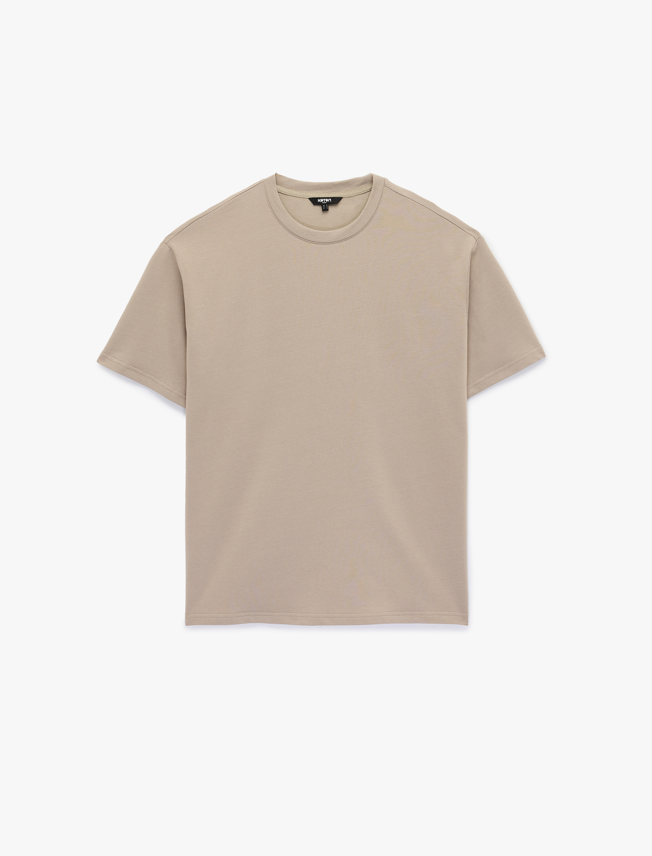   Kısa Kollu Bisiklet Yaka Pamuklu Rahat Kalıp Basic Spor Tişört