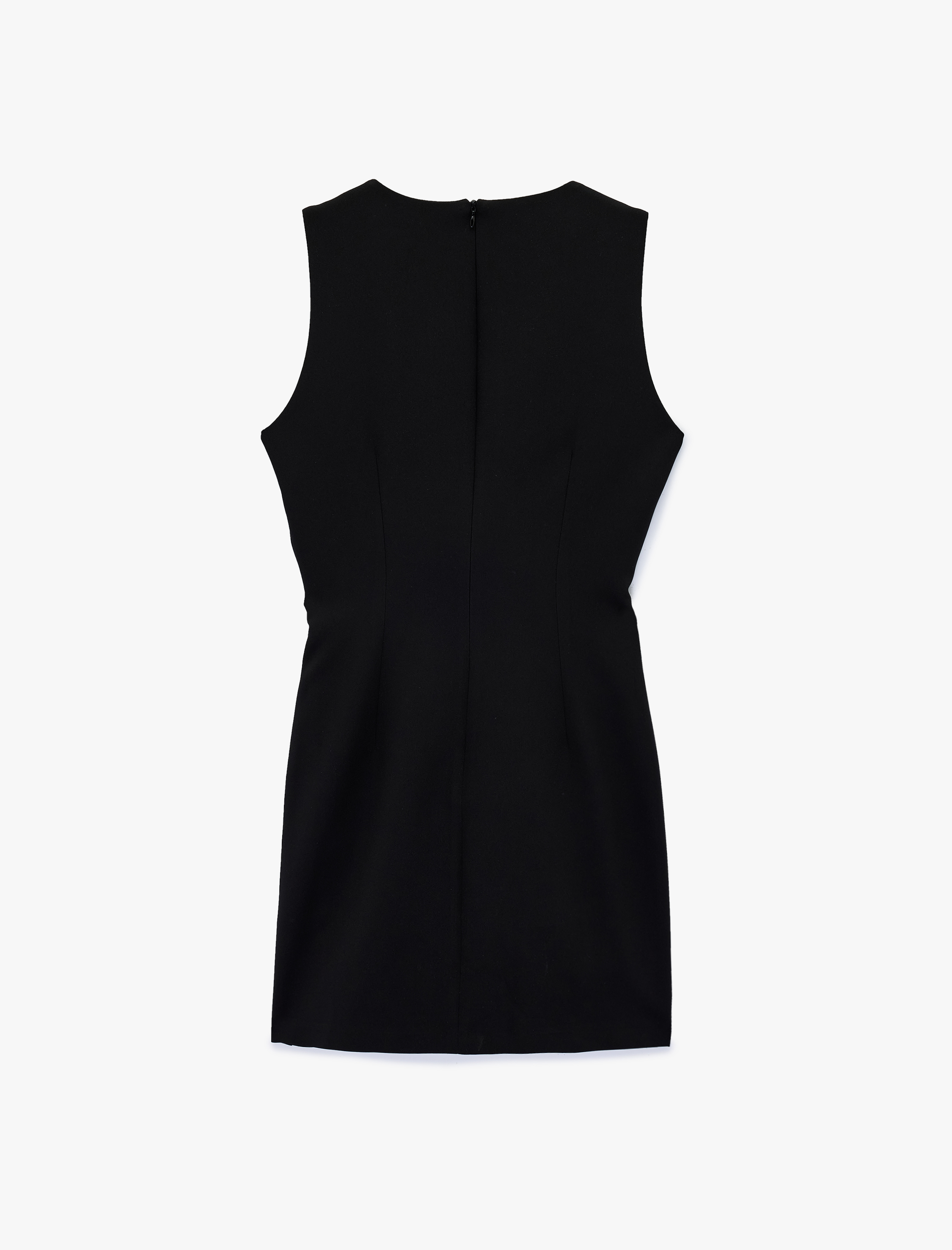   Taş Detaylı Kolsuz Bisiklet Yaka Mini Elbise