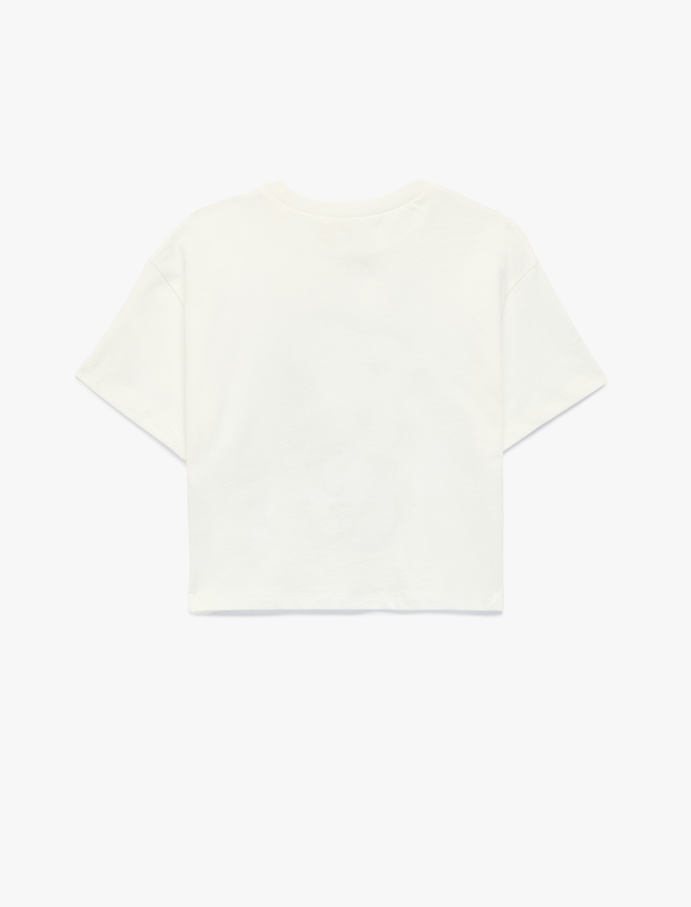  Kız Çocuk Lisanslı Snoopy Baskılı Kısa Kollu Pullu Payetli Pamuklu Tişört