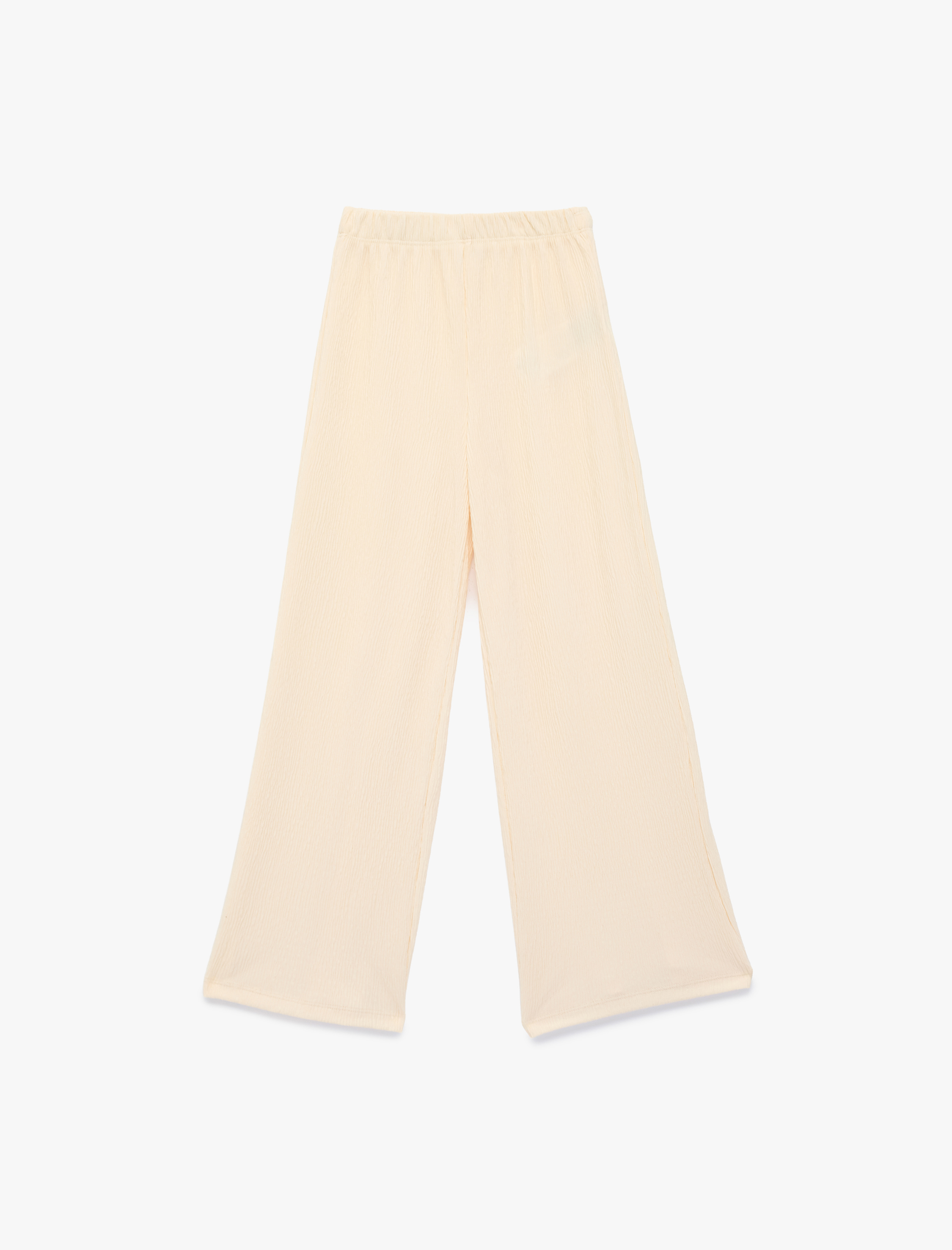  Kız Çocuk Beli Lastikli Rahat Kesim Basic Pantolon