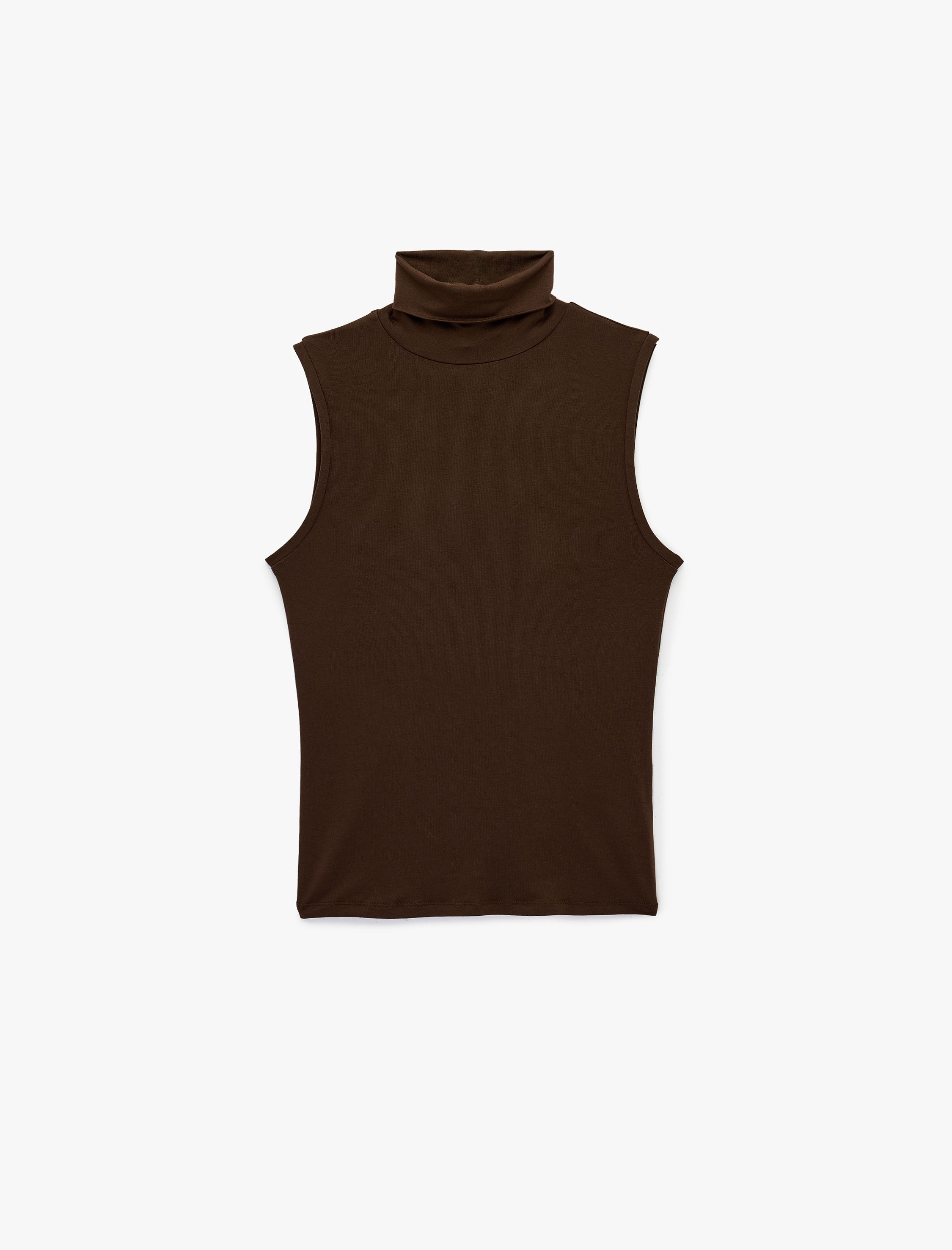   Slim Fit Kolsuz Dik Yaka Viskon Bluz