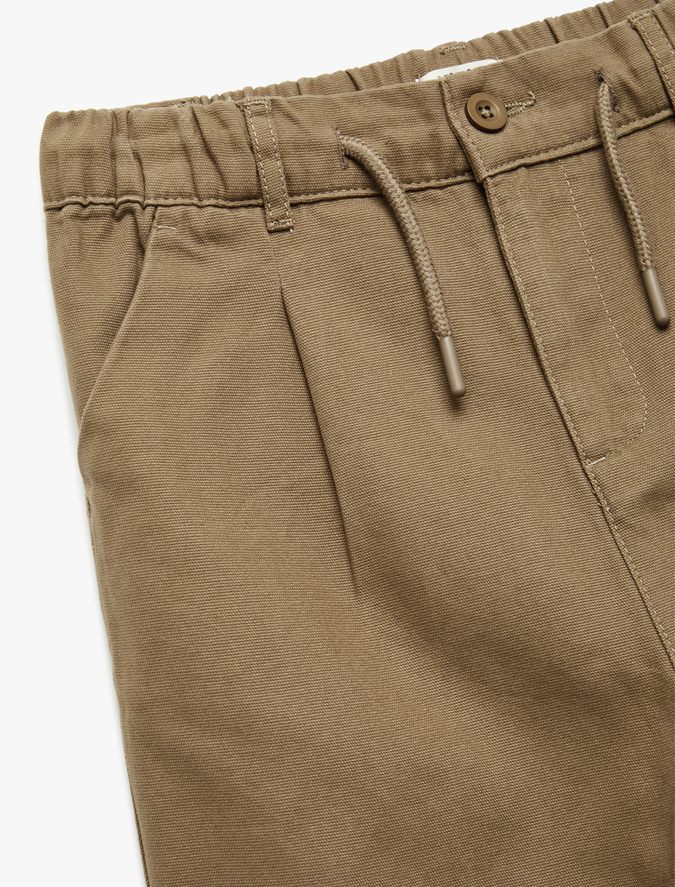  Erkek Çocuk Pamuklu Düğme Detaylı Basic Pantolon