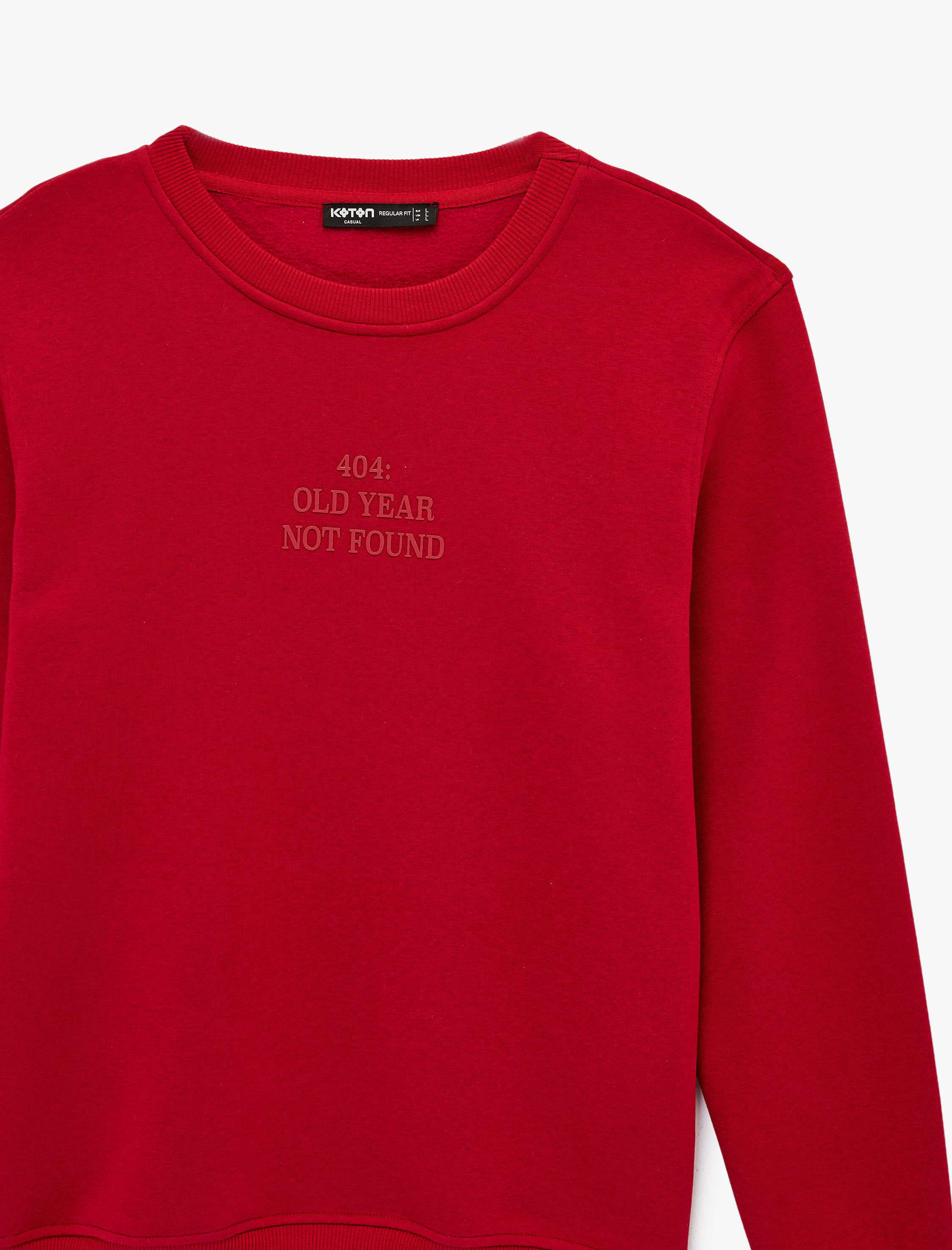   Uzun Kollu Şardonlu Yarım Fermuarlı Sweatshirt