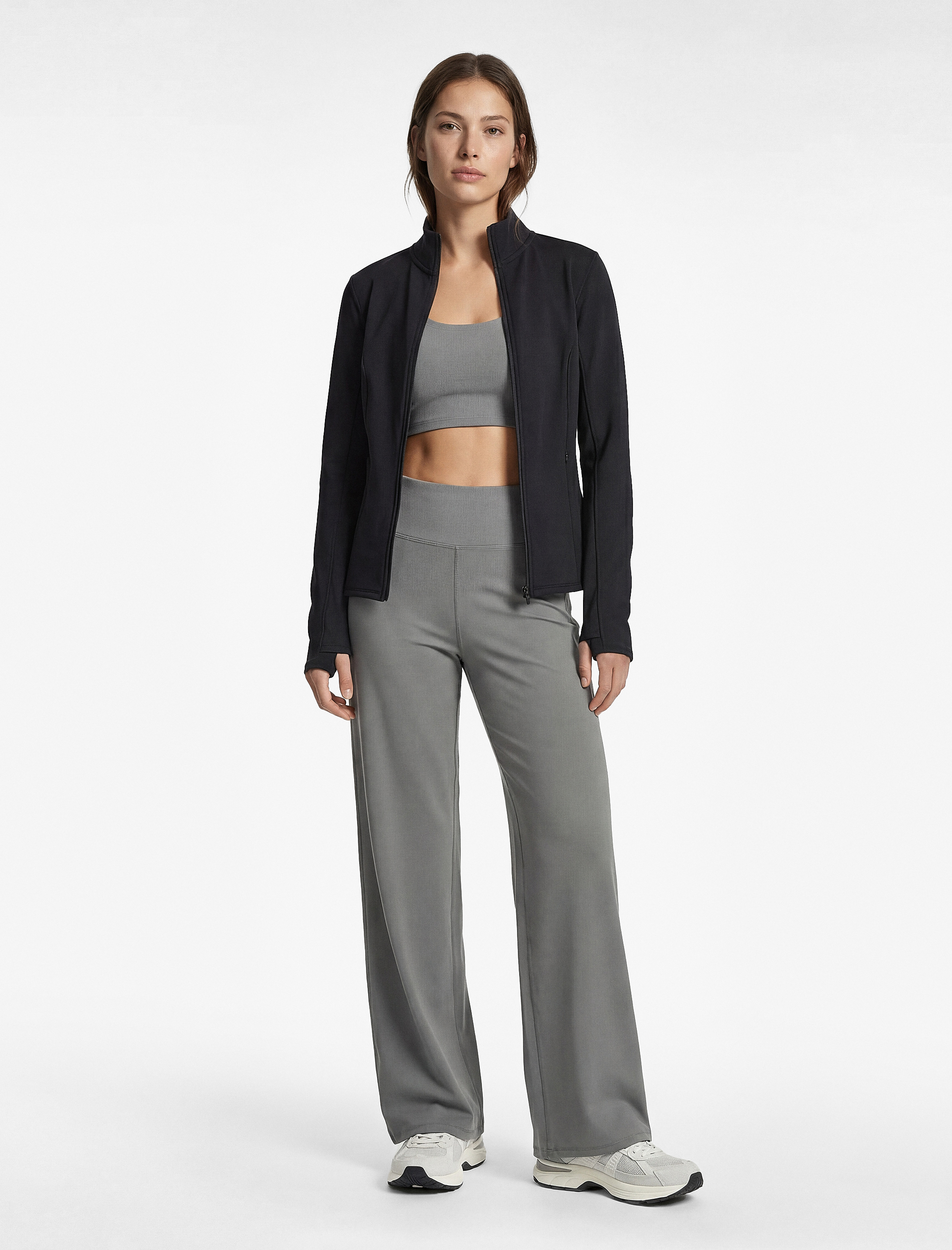   Yüksek Bel Rahat Kalıp Spor Geniş Paça Eşofman Altı