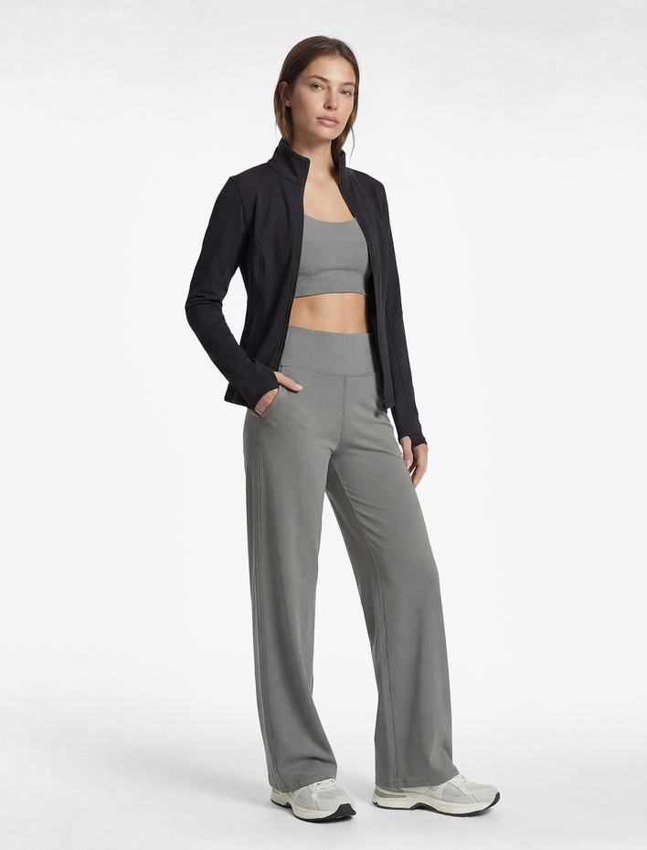  Yüksek Bel Rahat Kalıp Spor Geniş Paça Eşofman Altı