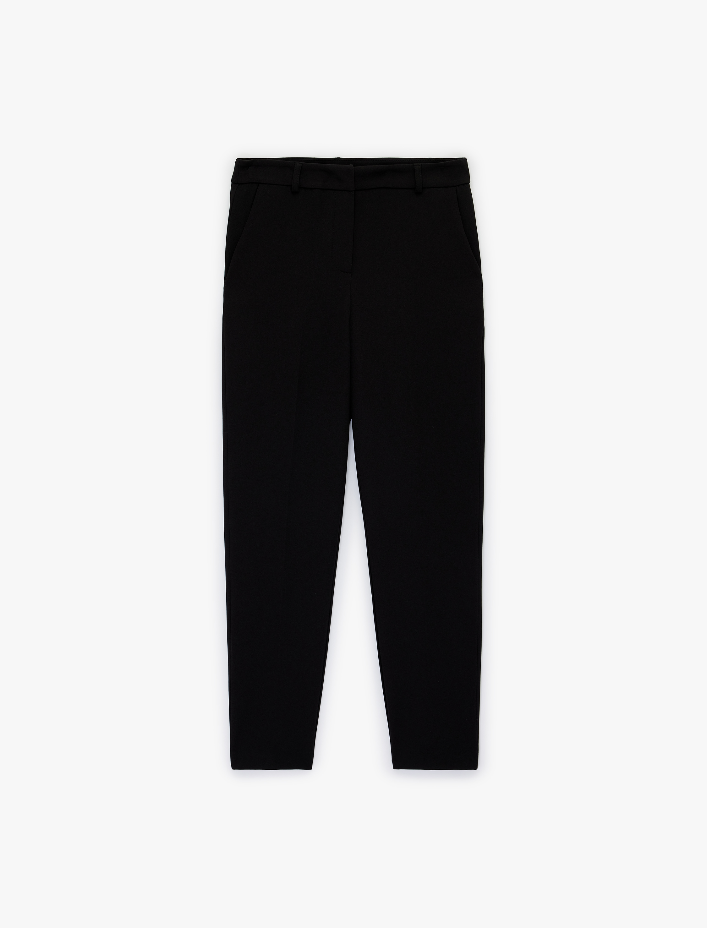   Cepli Yüksek Bel Slim Fit Cigarette Pantolon