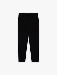 Cepli Yüksek Bel Slim Fit Cigarette Pantolon