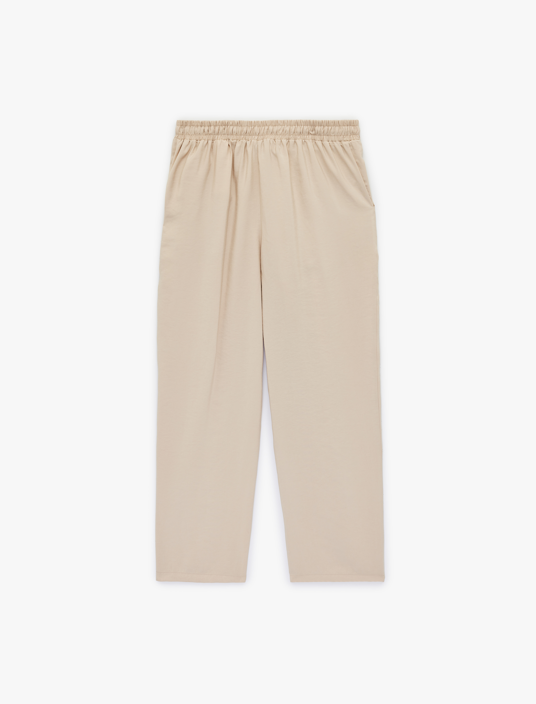   Slim Fit Beli Bağlamalı Cepli Havuç Kesim Pantolon