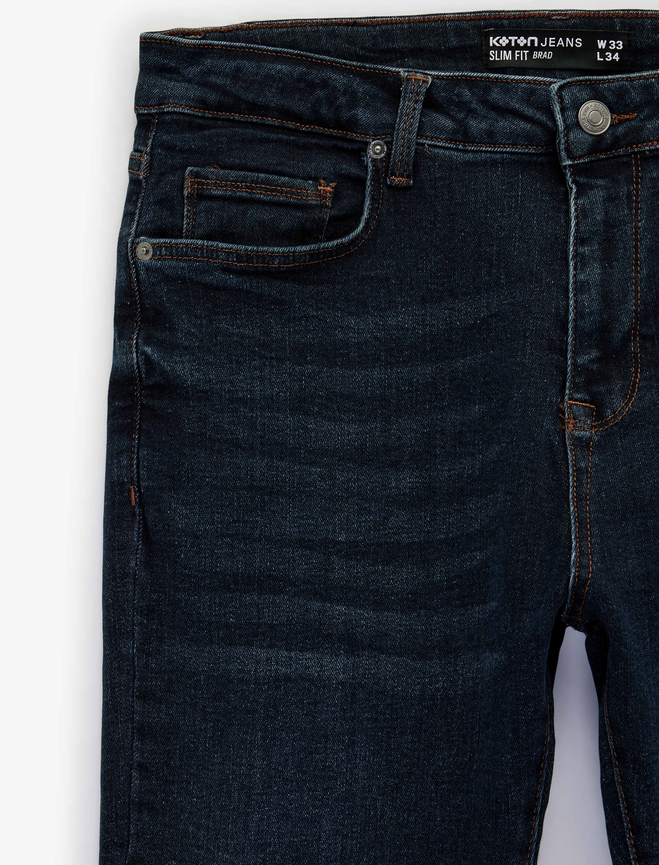   Normal Bel Slim Fit Pamuklu Jean Pantolon - Brad Jean