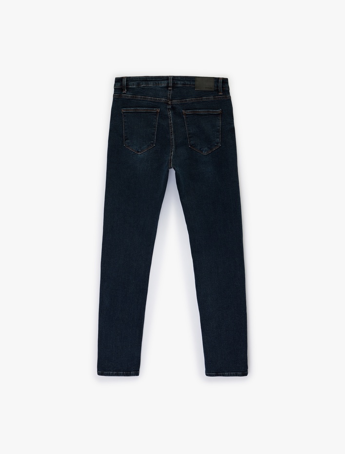  Normal Bel Slim Fit Pamuklu Jean Pantolon - Brad Jean