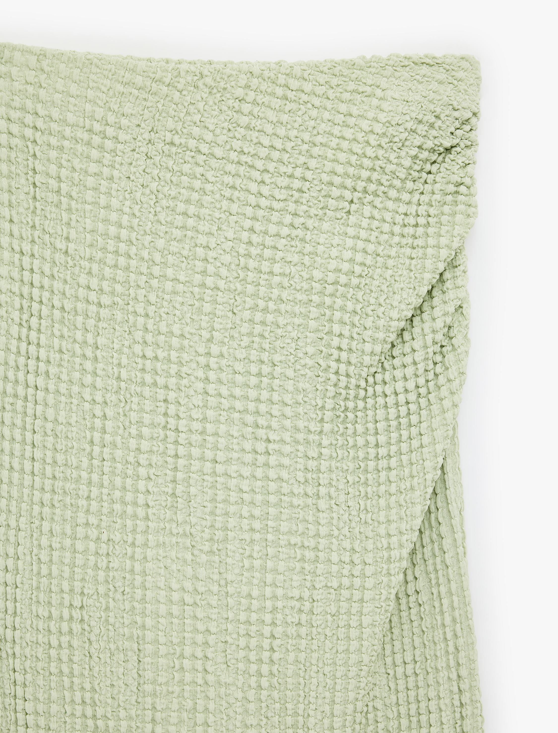   Bürümcük Kumaş Drape Detaylı Dokulu Midi Kalem Etek