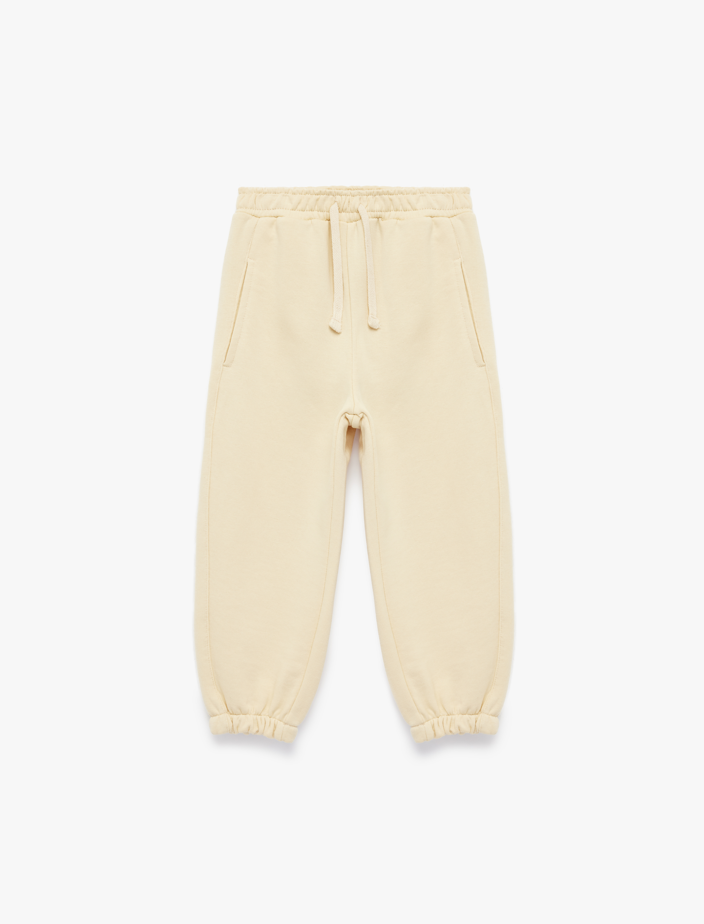  Erkek Bebek Pamuklu Lastikli Paça Beli Bağcıklı Oversize Basic Eşofman Altı