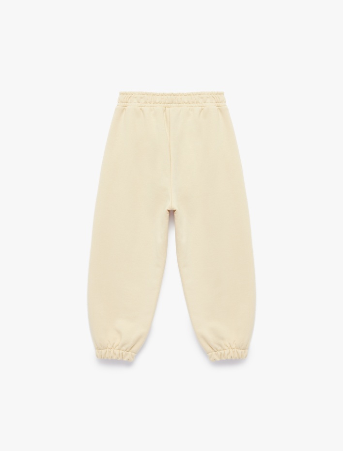 Erkek Bebek Pamuklu Lastikli Paça Beli Bağcıklı Oversize Basic Eşofman Altı