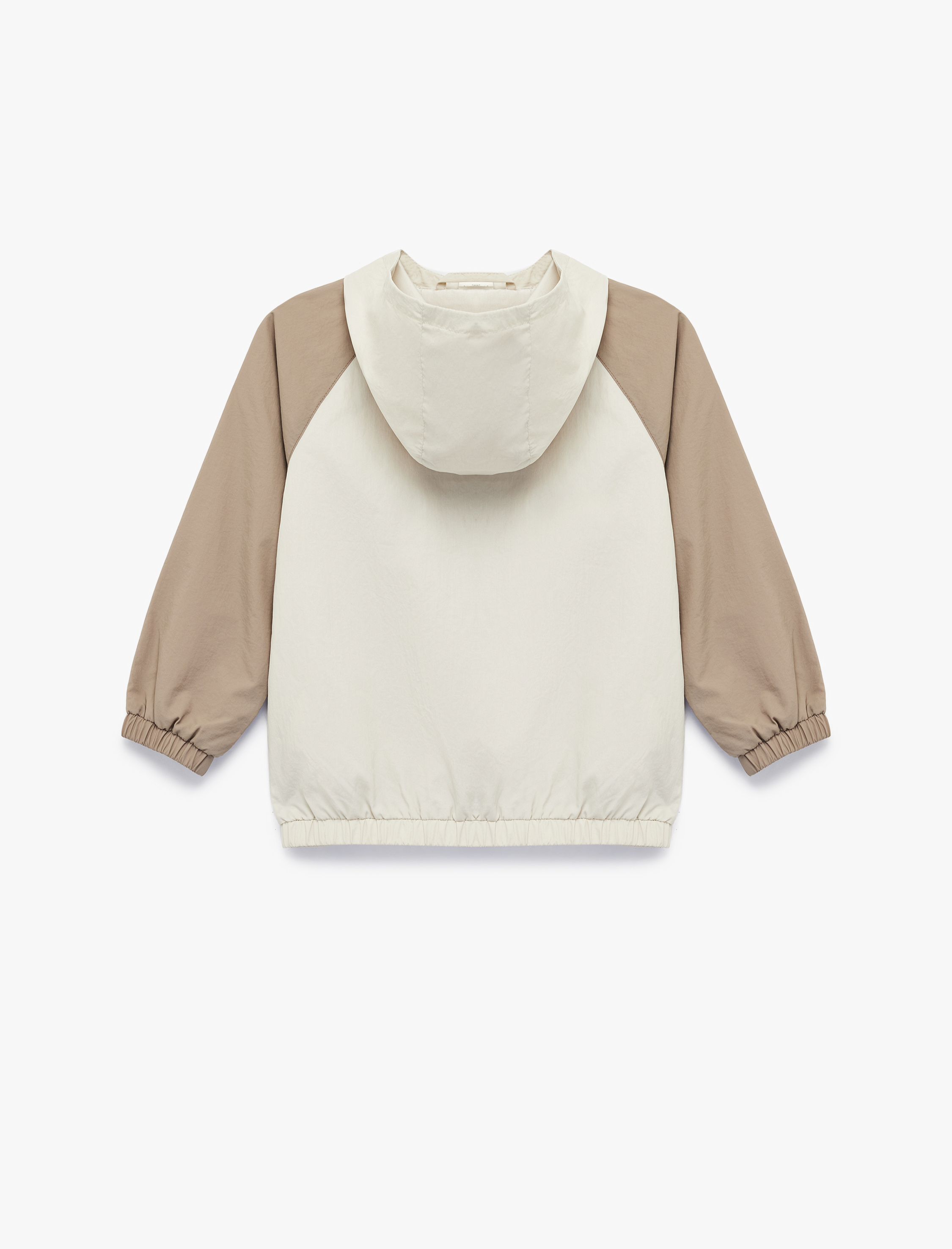  Erkek Bebek Renk Bloklu Kanguru Cep Detaylı  Fermuar Detaylı Kapşonlu Mevsimlik Ceket