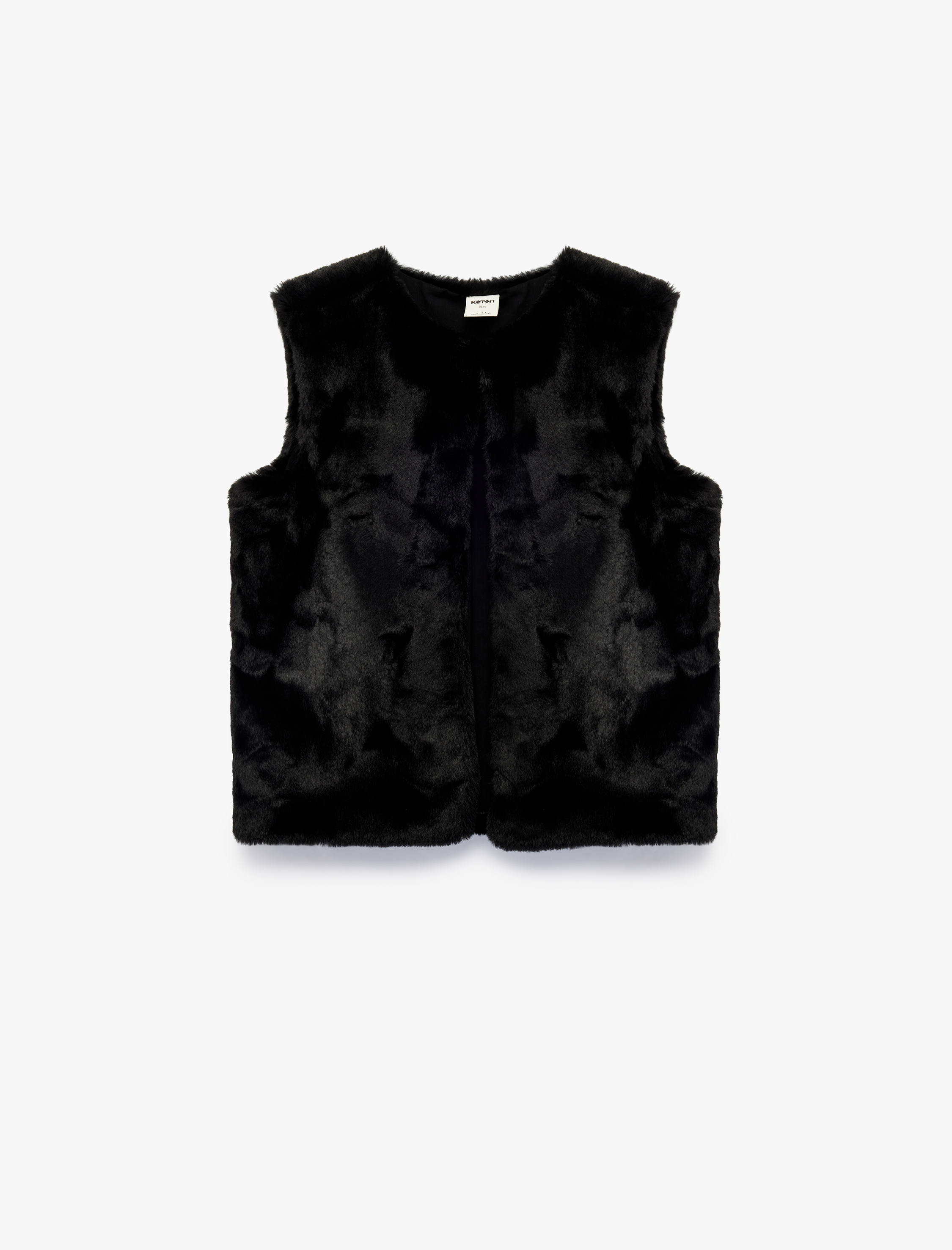  Kız Bebek Kolsuz Bisiklet Yaka Suni Kürk Yelek