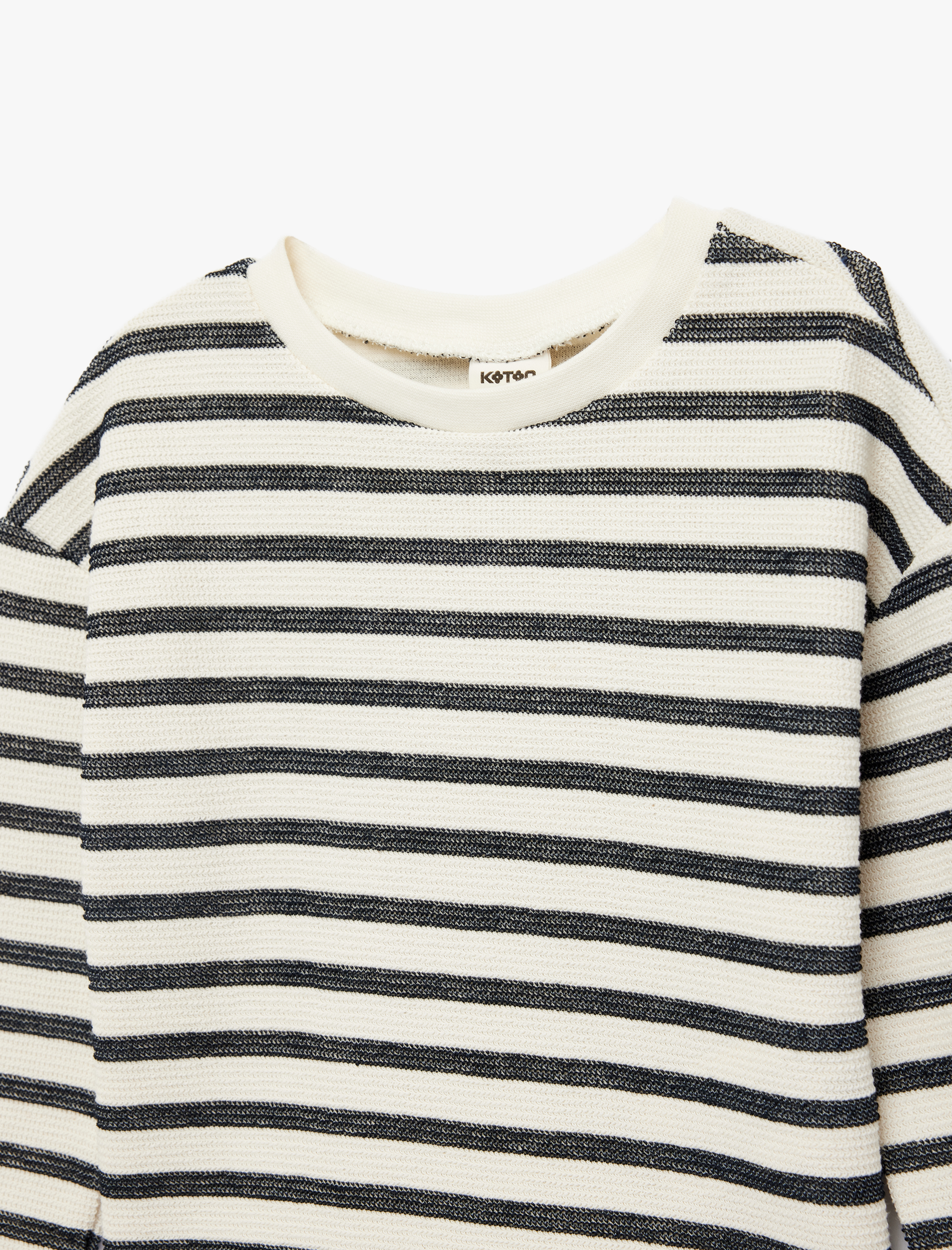  Erkek Bebek Pamuklu Uzun Kollu Bisiklet Yaka Çizgili Tişört