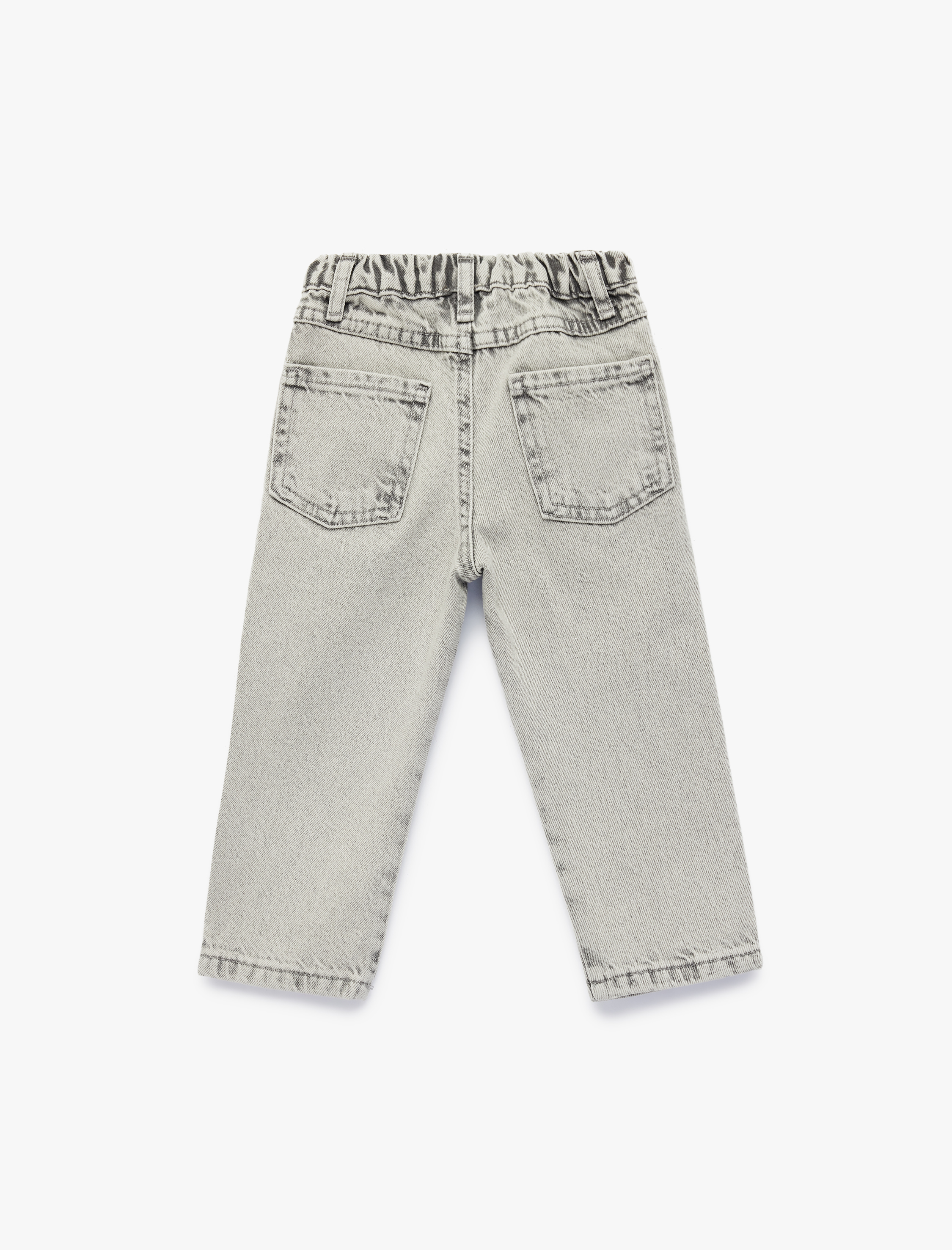  Erkek Bebek Pamuklu Beli Lastikli Normal Paça Denim Pantolon