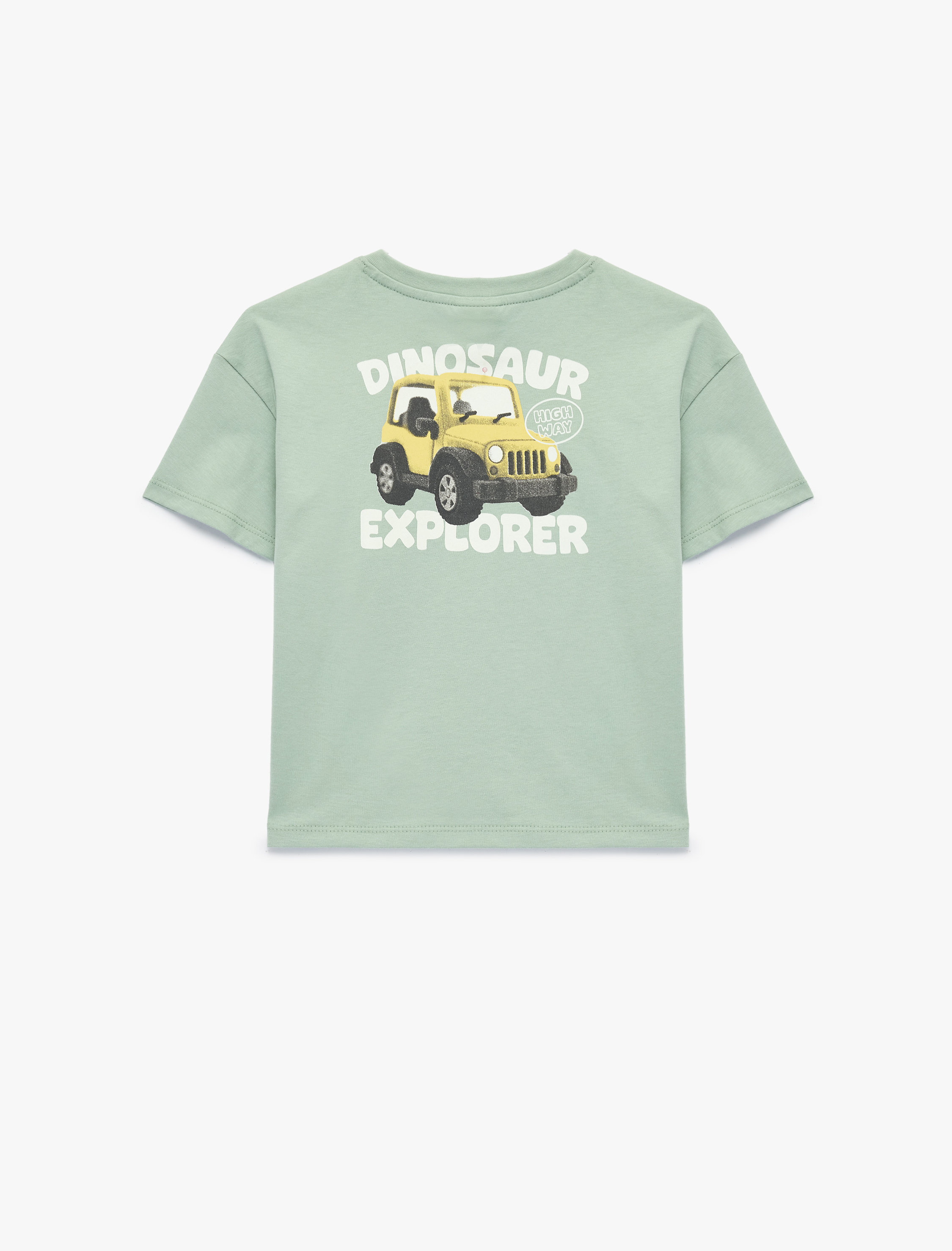  Erkek Bebek Bisiklet Yaka Kısa Kollu Pamuklu Baskılı Tişört