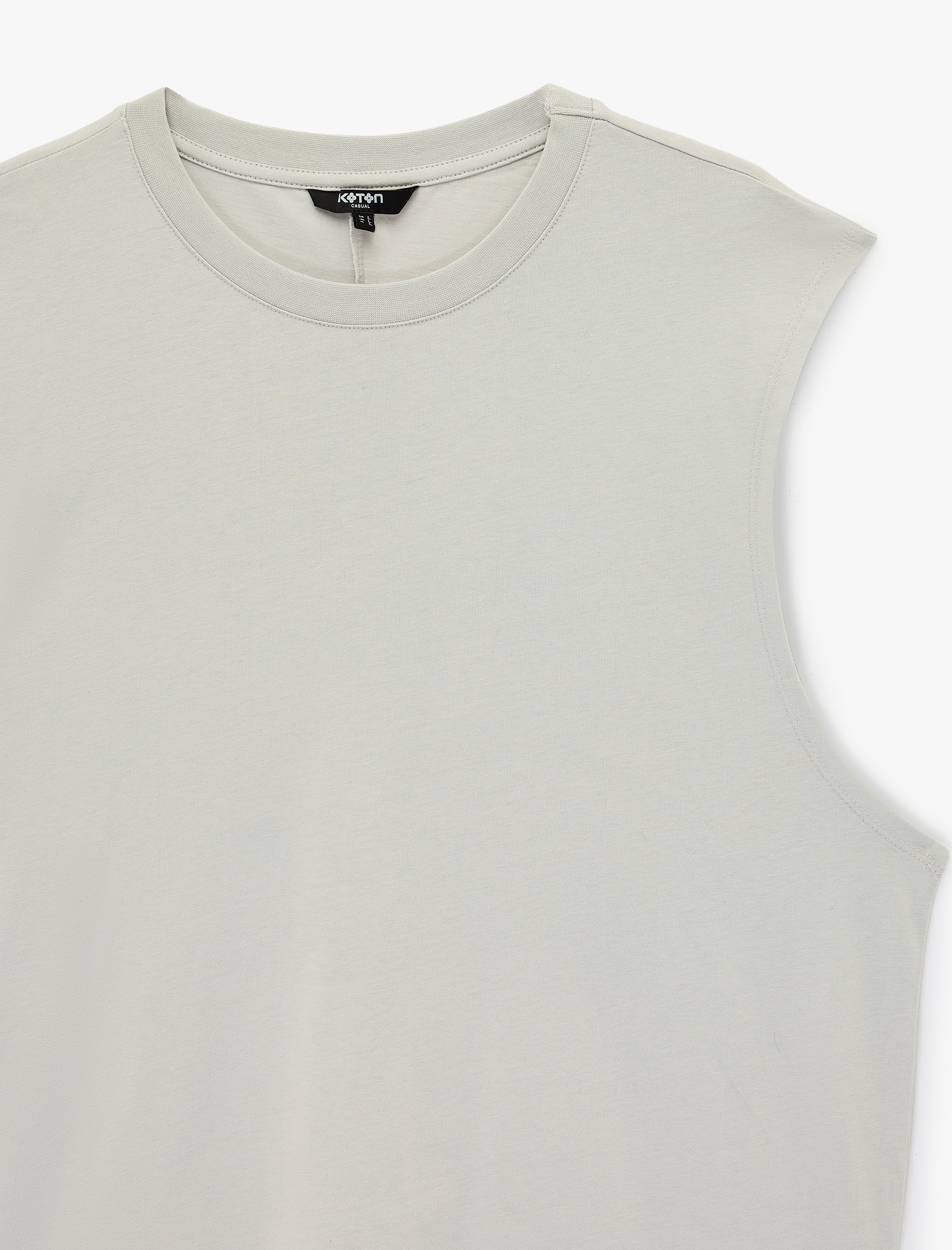   Regular Fit Kolsuz Bisiklet Yaka Pamuklu Basic Atlet