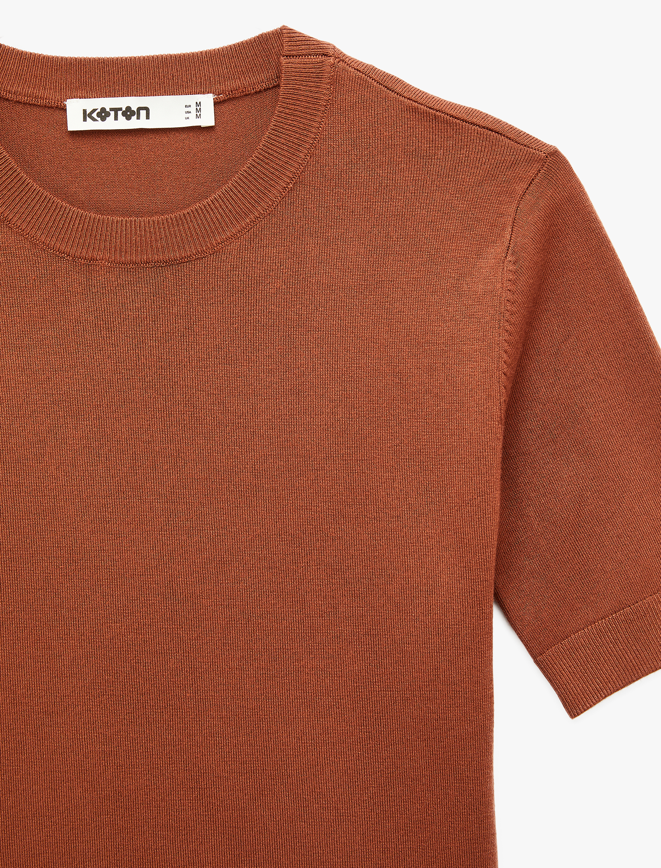   Bisiklet Yaka Kısa Kollu Triko Kazak