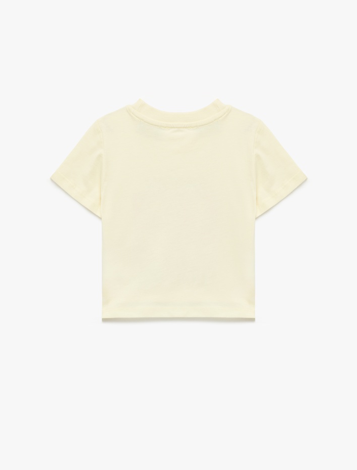 Kız Çocuk Snoopy Baskılı Kısa Kollu Bisiklet Yaka Pamuklu Lisanslı Tişört