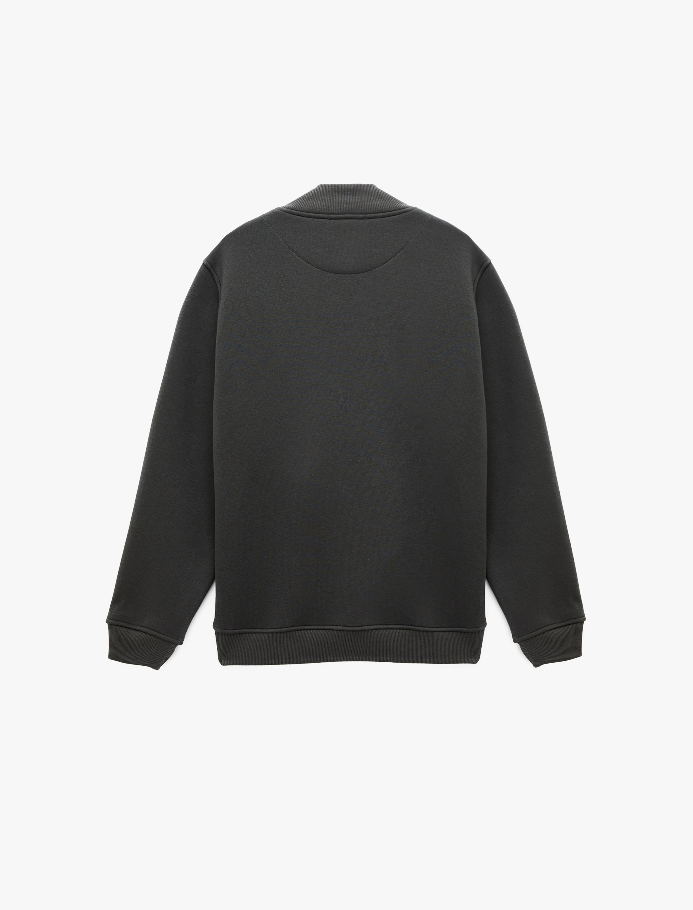   Şardonlu Uzun Kollu Cep Detaylı Basic Fermuarlı Hırka