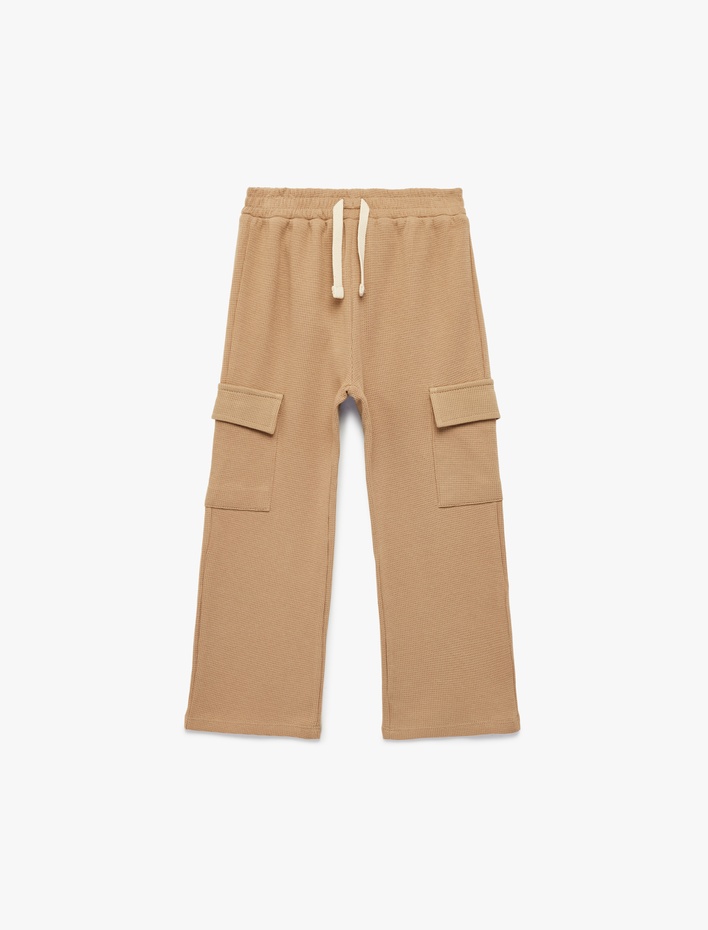 Erkek Bebek Pamuklu Cep Detaylı Kargo Cepli Eşofman Altı