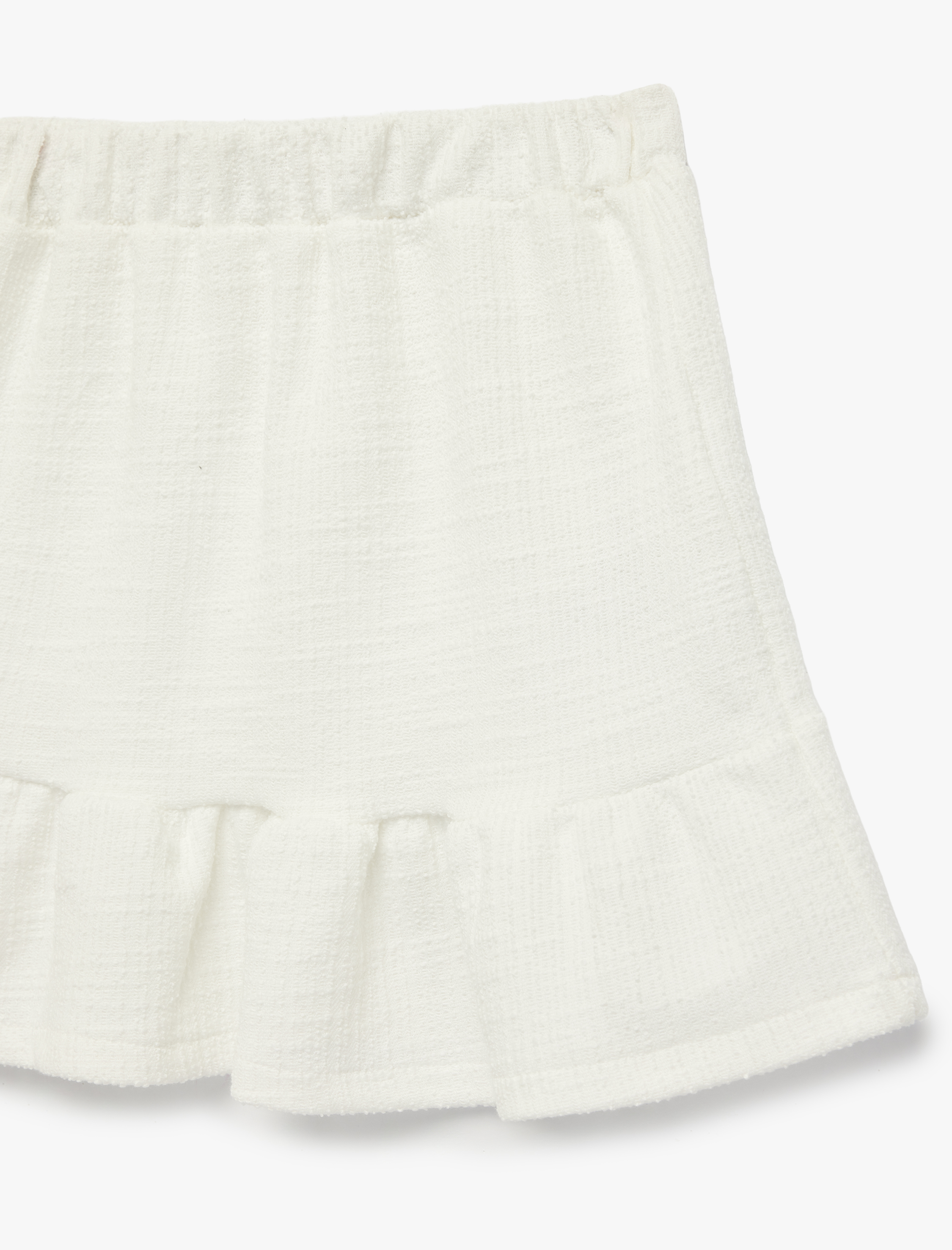  Kız Çocuk Beli Lastikli Rahat Kalıp Diz Üstü Pileli Etek