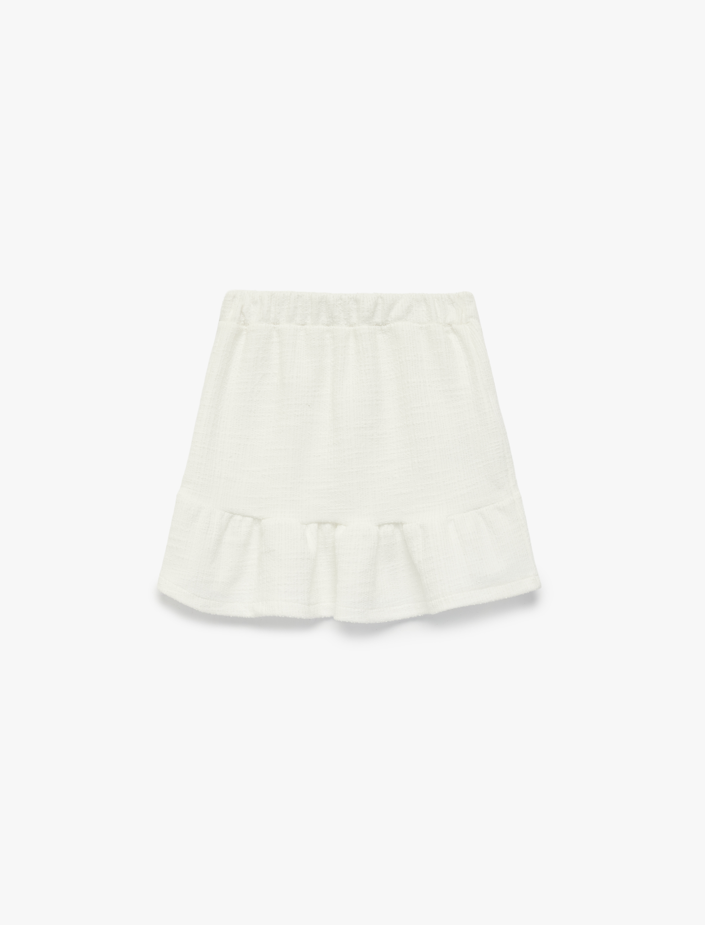  Kız Çocuk Beli Lastikli Rahat Kalıp Diz Üstü Pileli Etek