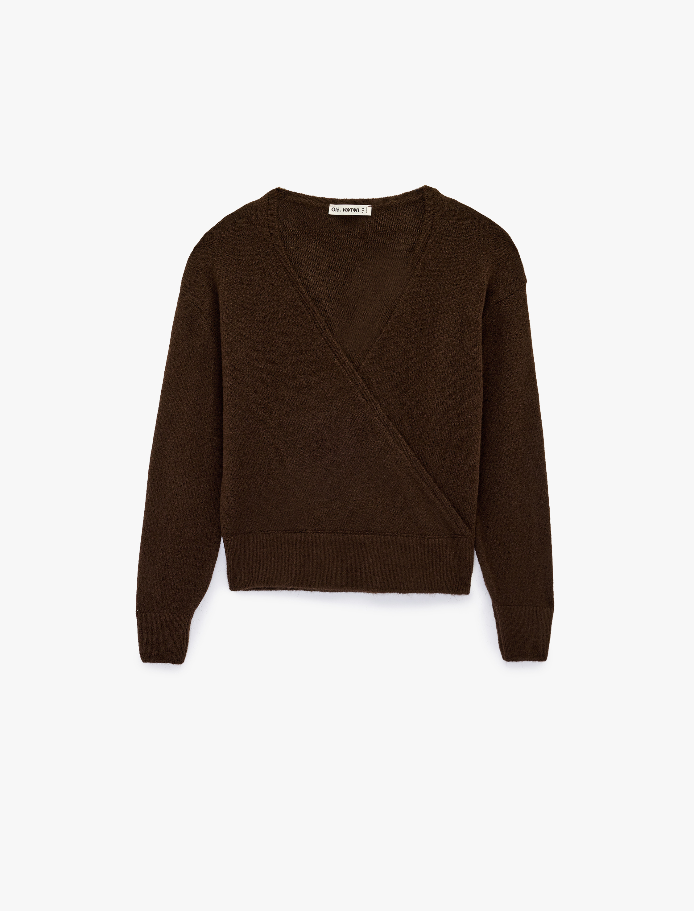   Kruvaze Yaka Uzun Kollu Triko Kazak