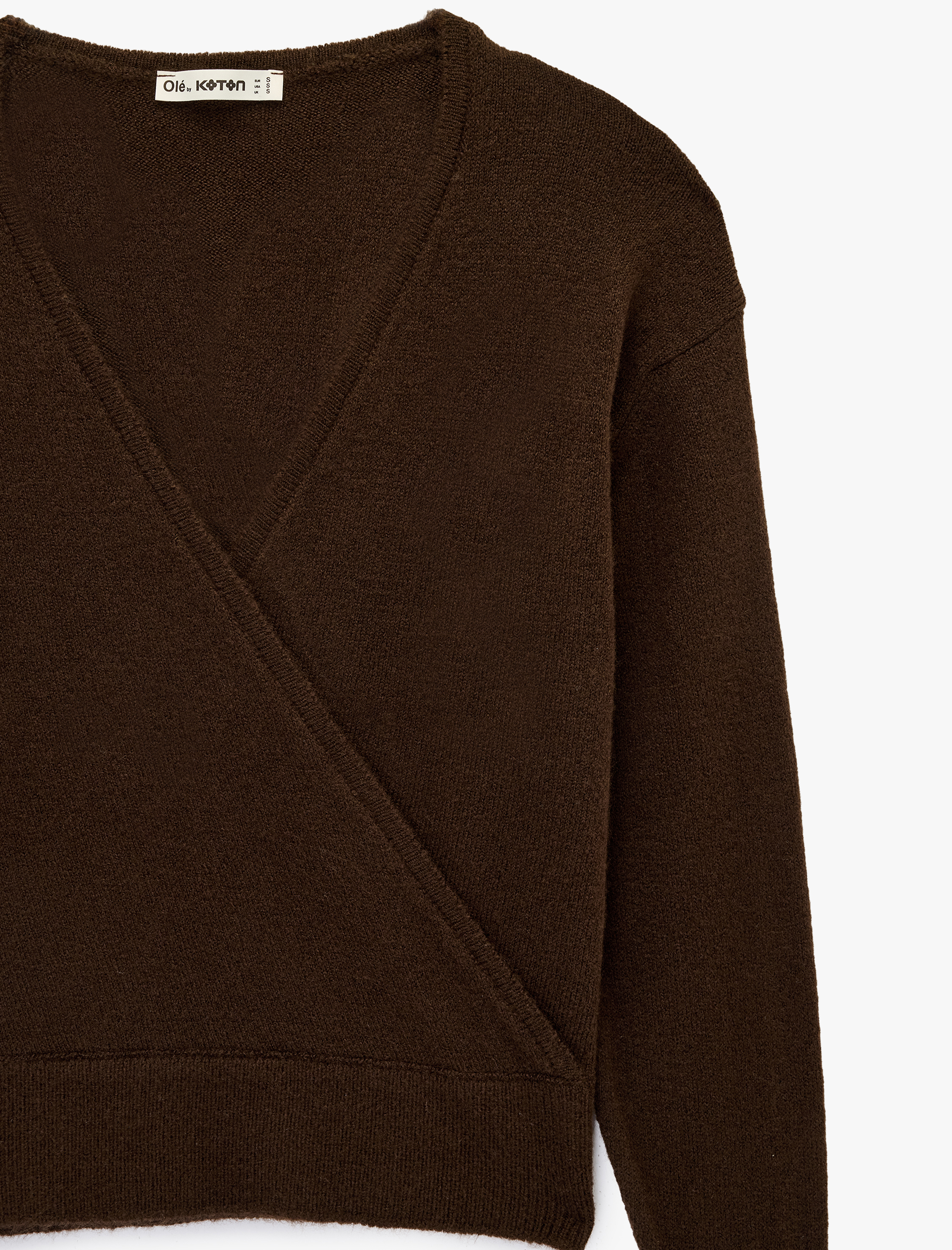   Kruvaze Yaka Uzun Kollu Triko Kazak