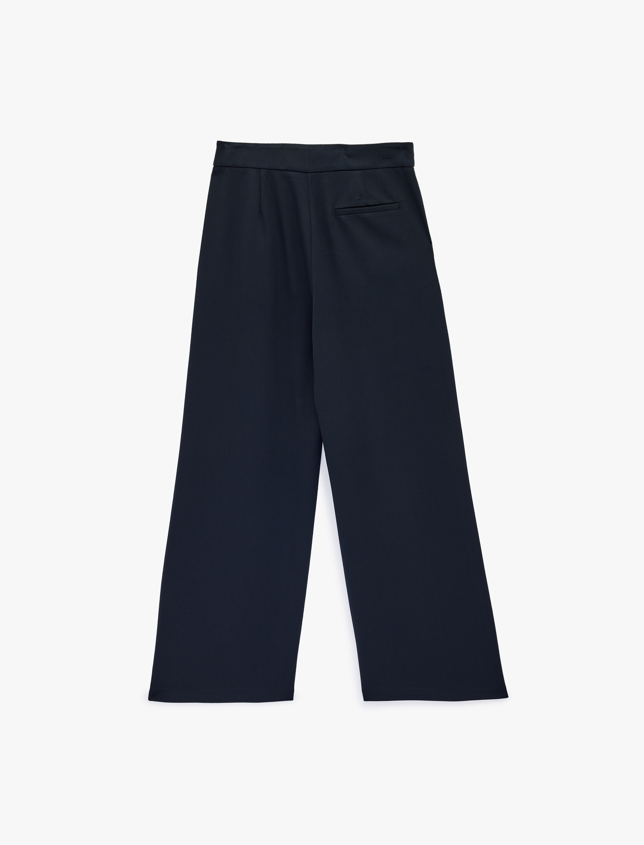   Cepli Kemer Detaylı Viskon Karışımlı Geniş Paça Pantolon