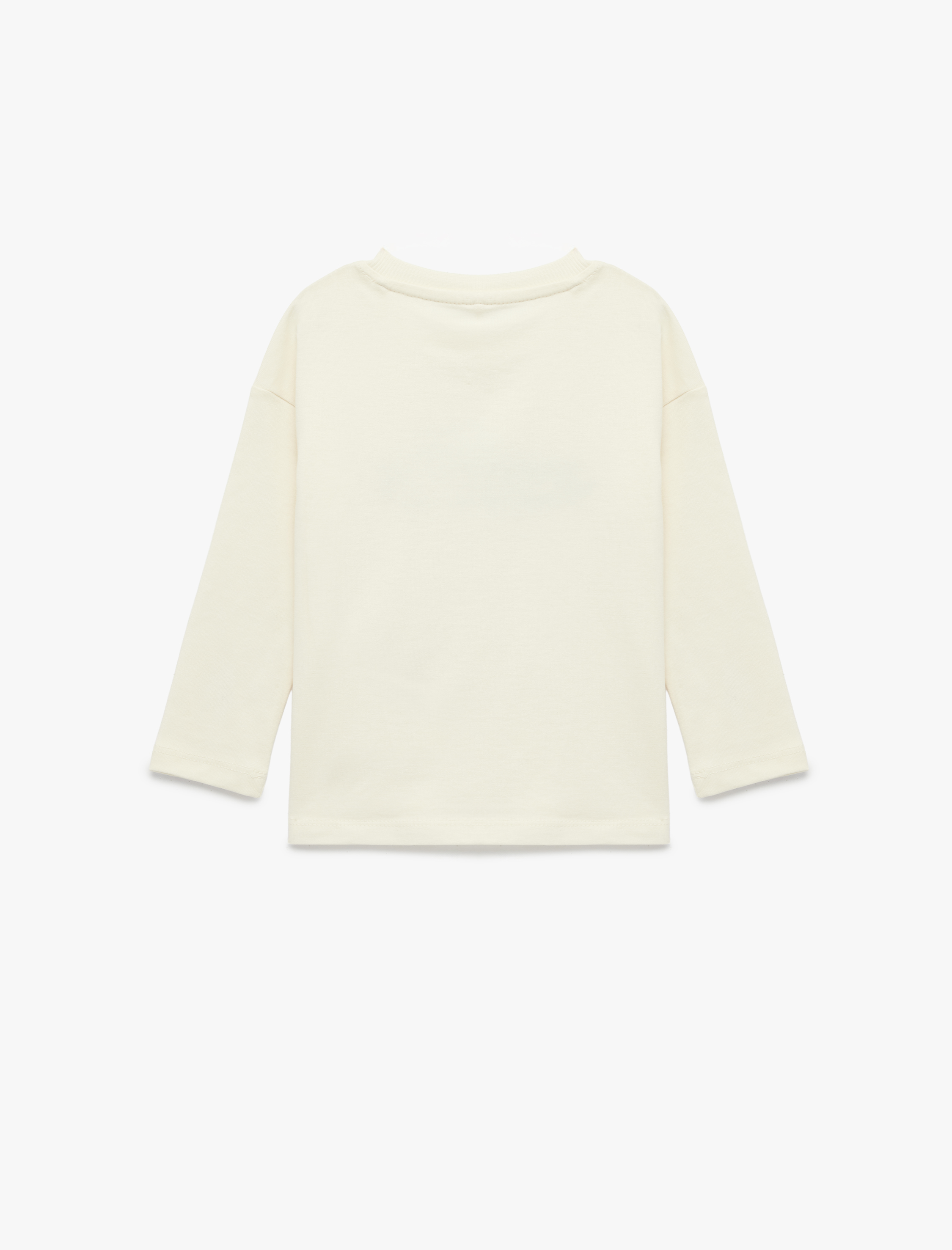  Erkek Bebek Uzun Kollu Bisiklet Yaka Pamuklu Baskılı Tişört