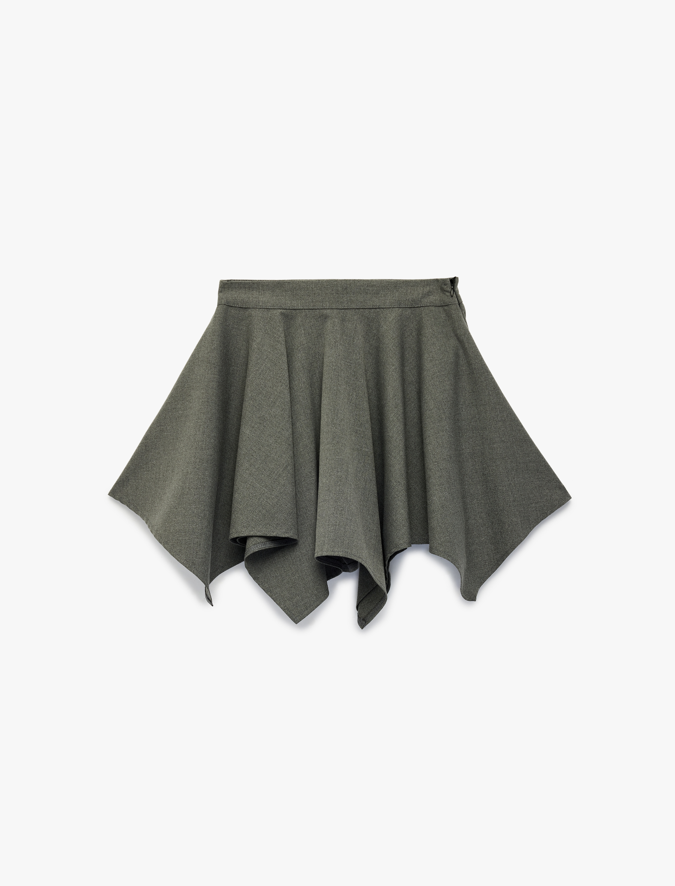  Kız Çocuk Asimetrik Kesim Viskon Karışımlı Etek