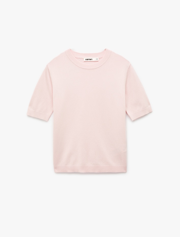  Bisiklet Yaka Kısa Kollu Triko Kazak