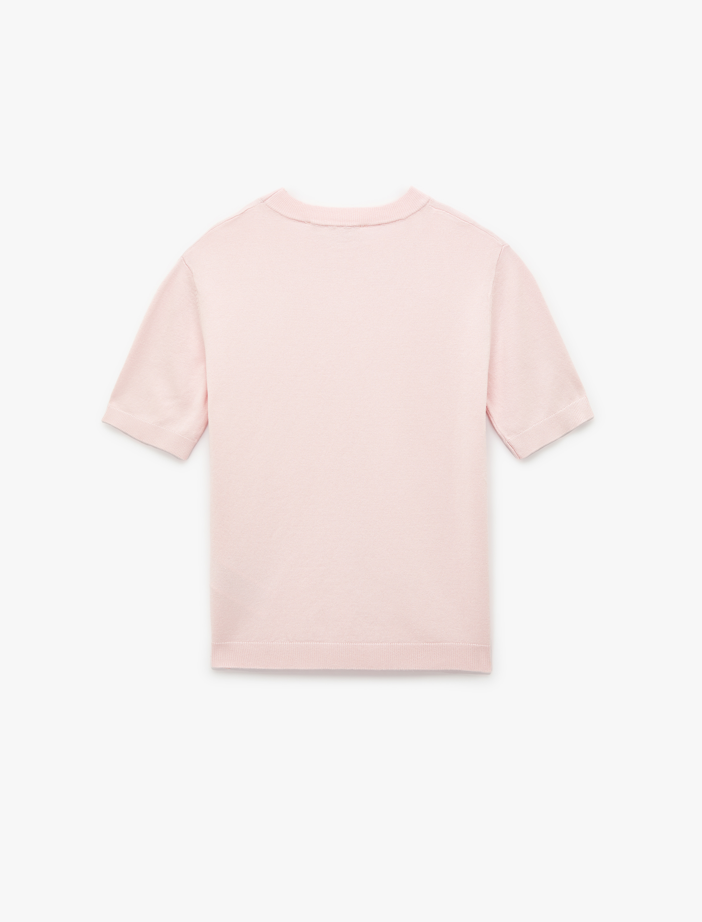   Bisiklet Yaka Kısa Kollu Triko Kazak