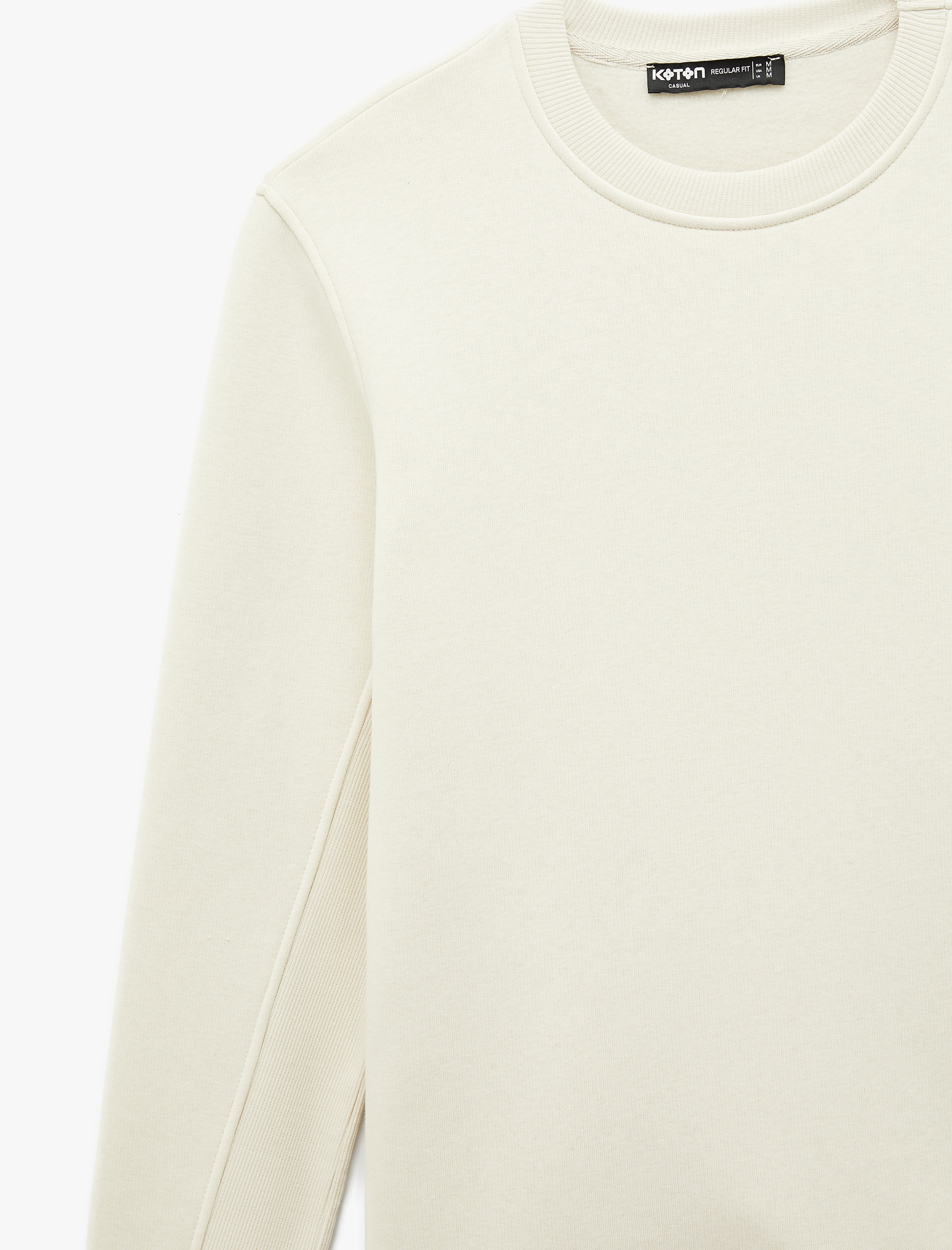   Regular Fit Uzun Kollu Şardonlu Basic Bisiklet Yaka Sweatshirt