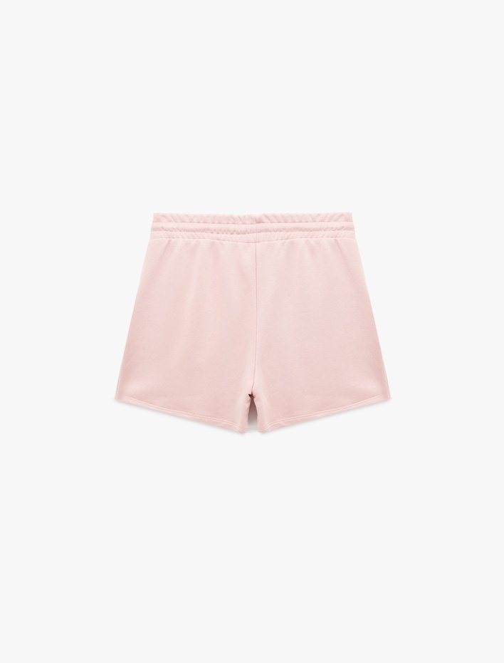  Cepli Beli Bağcıklı Pamuklu Slim Fit Mini Şort