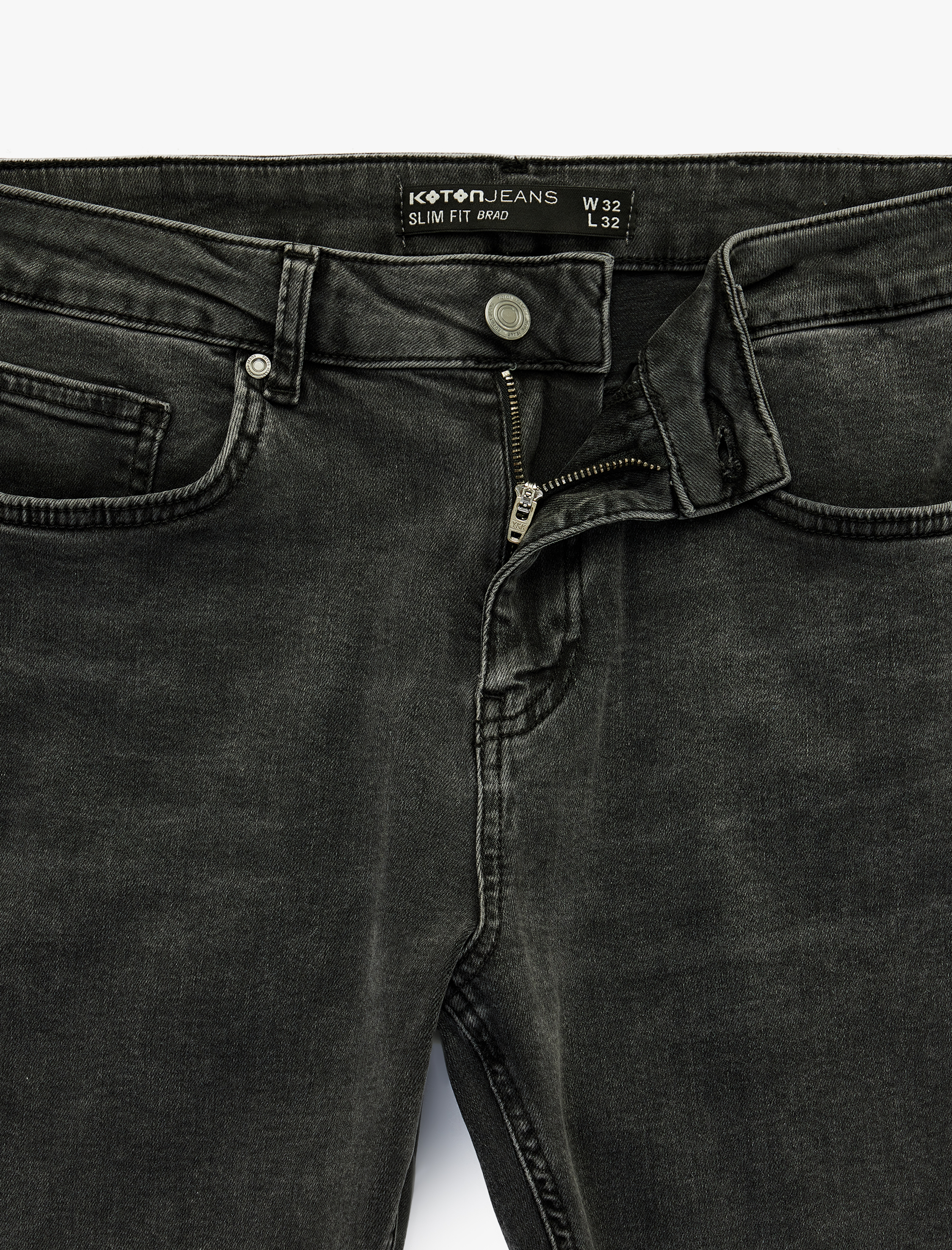   Düğmeli Cep Detaylı Normal Bel Slim Fit Jean Pantolon - Brad Jean