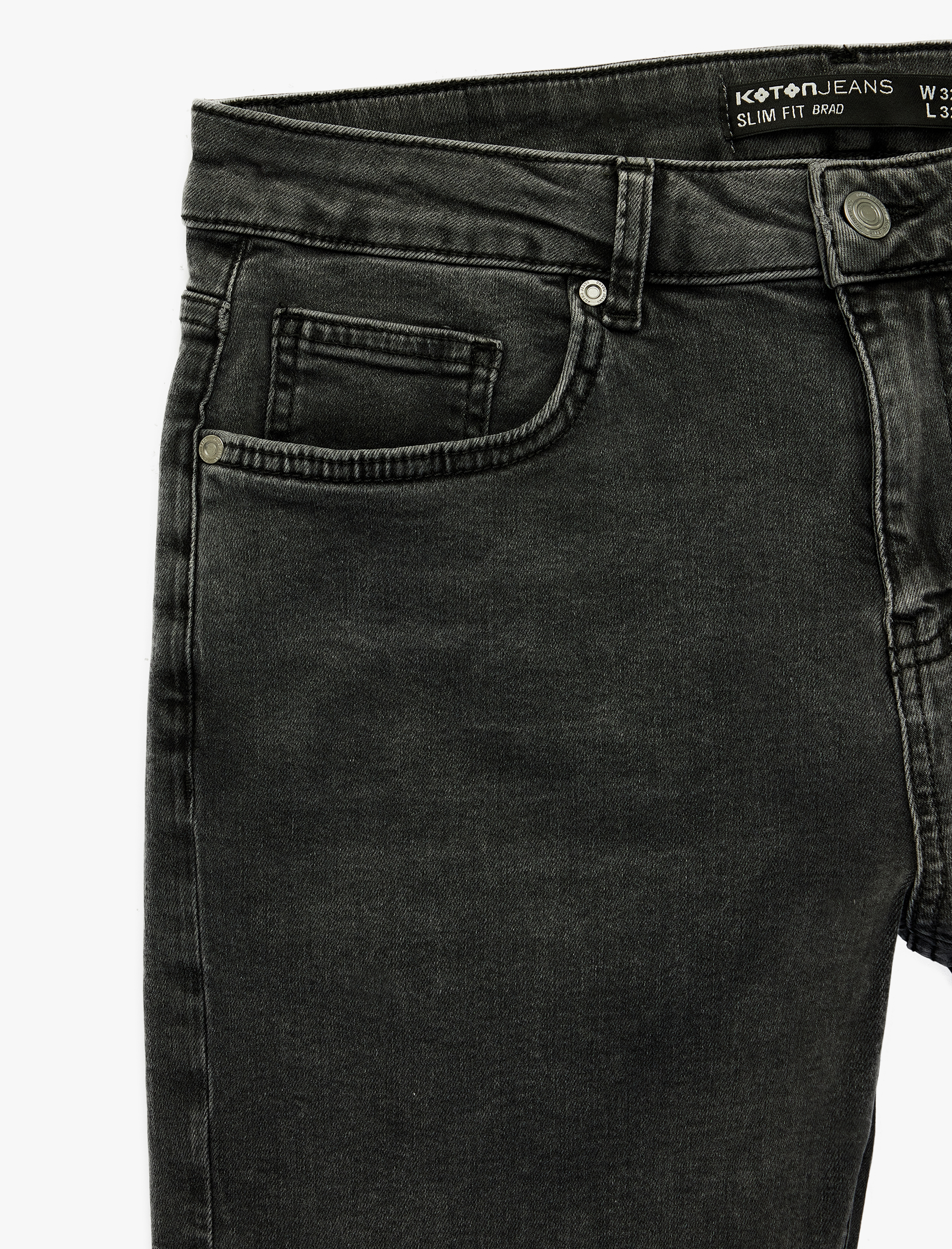   Düğmeli Cep Detaylı Normal Bel Slim Fit Jean Pantolon - Brad Jean